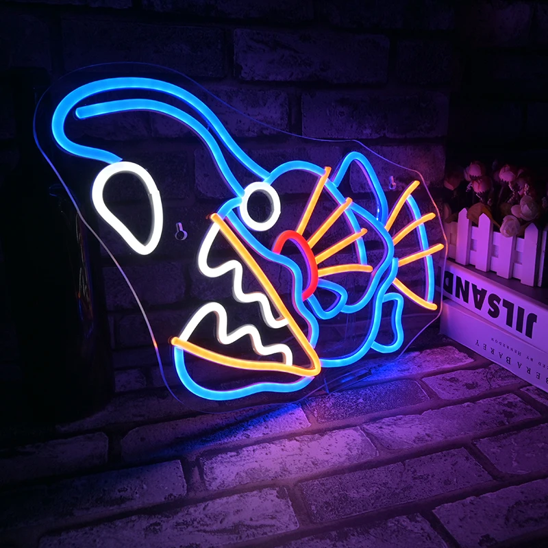 Devil Lanternfish Neon Signs Custom For Aquarium Shop Wall Art Decor 5/12V USB Power Dimming Neon Sign Gift For Man Led Light
Devil Lanternfish Neon Signs Custom For Aquarium Shop Wall Art Decor 5/12V USB Power Dimming Neon Sign Gift For Man Led Light