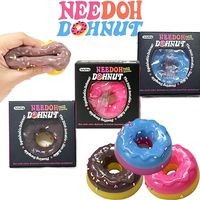 Needoh Dohnut Cute Donut Shaped Soft TPR Fidget Toy Non-Toxic Knead Stretch Anxiety Relief Autism ADHD Focus Toy Party Favors
Needoh Dohnut Cute Donut Shaped Soft TPR Fidget Toy Non-Toxic Knead Stretch Anxiety Relief Autism ADHD Focus Toy Party Favors
