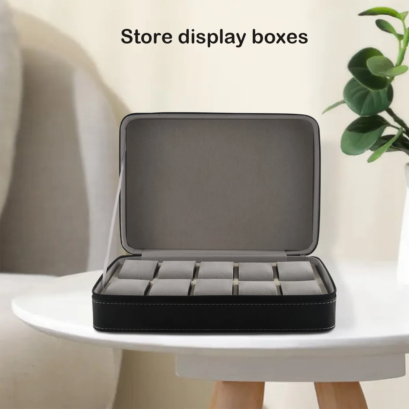 CYL-Portable Watch Box Organizer PU Leather Casket with Zipper Classic Style 10 Grids Multi-Functional Bracelet Display Case
CYL-Portable Watch Box Organizer PU Leather Casket with Zipper Classic Style 10 Grids Multi-Functional Bracelet Display Case