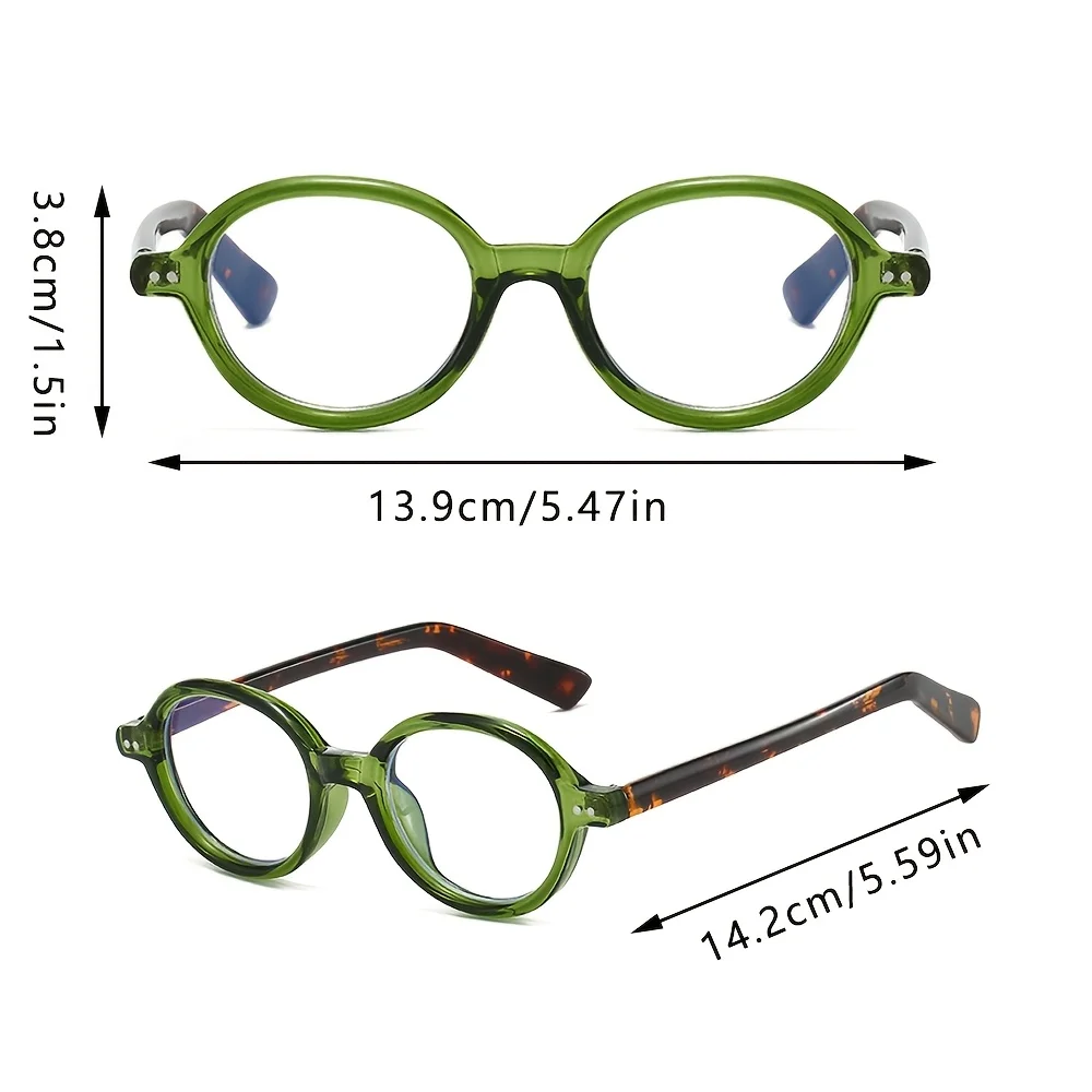 Retro oval leopard print design with narrow edge fashionable decorative glasses, full frame PC frame with transparent lenses
Retro oval leopard print design with narrow edge fashionable decorative glasses, full frame PC frame with transparent lenses