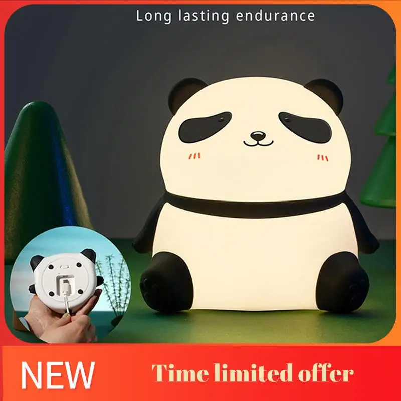 ABRN-Cute Panda LED Night Light Silicone USB Rechargeable Timer Bedside Lamp Room Decor Children Nightlight Gift
ABRN-Cute Panda LED Night Light Silicone USB Rechargeable Timer Bedside Lamp Room Decor Children Nightlight Gift