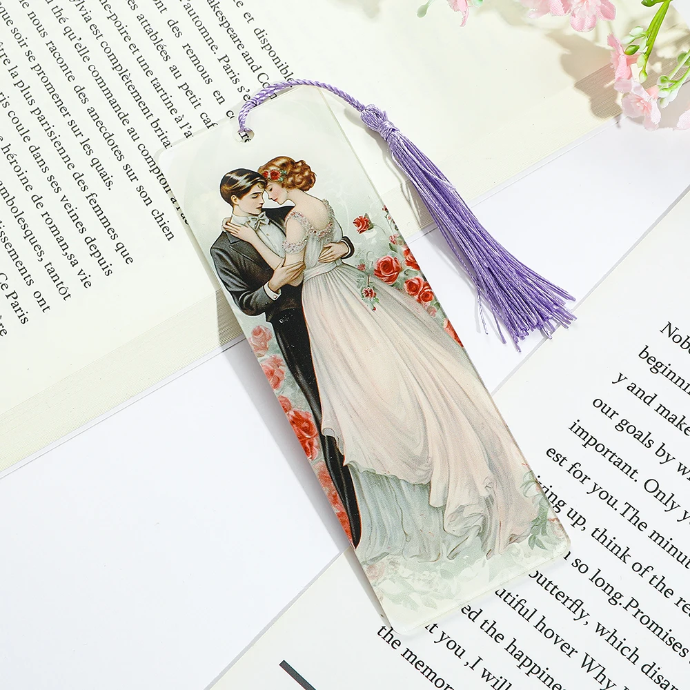 Elegant and charming acrylic bookmark with purple tassel Study stationery for students Valentine's Day gift for wife
Elegant and charming acrylic bookmark with purple tassel Study stationery for students Valentine's Day gift for wife