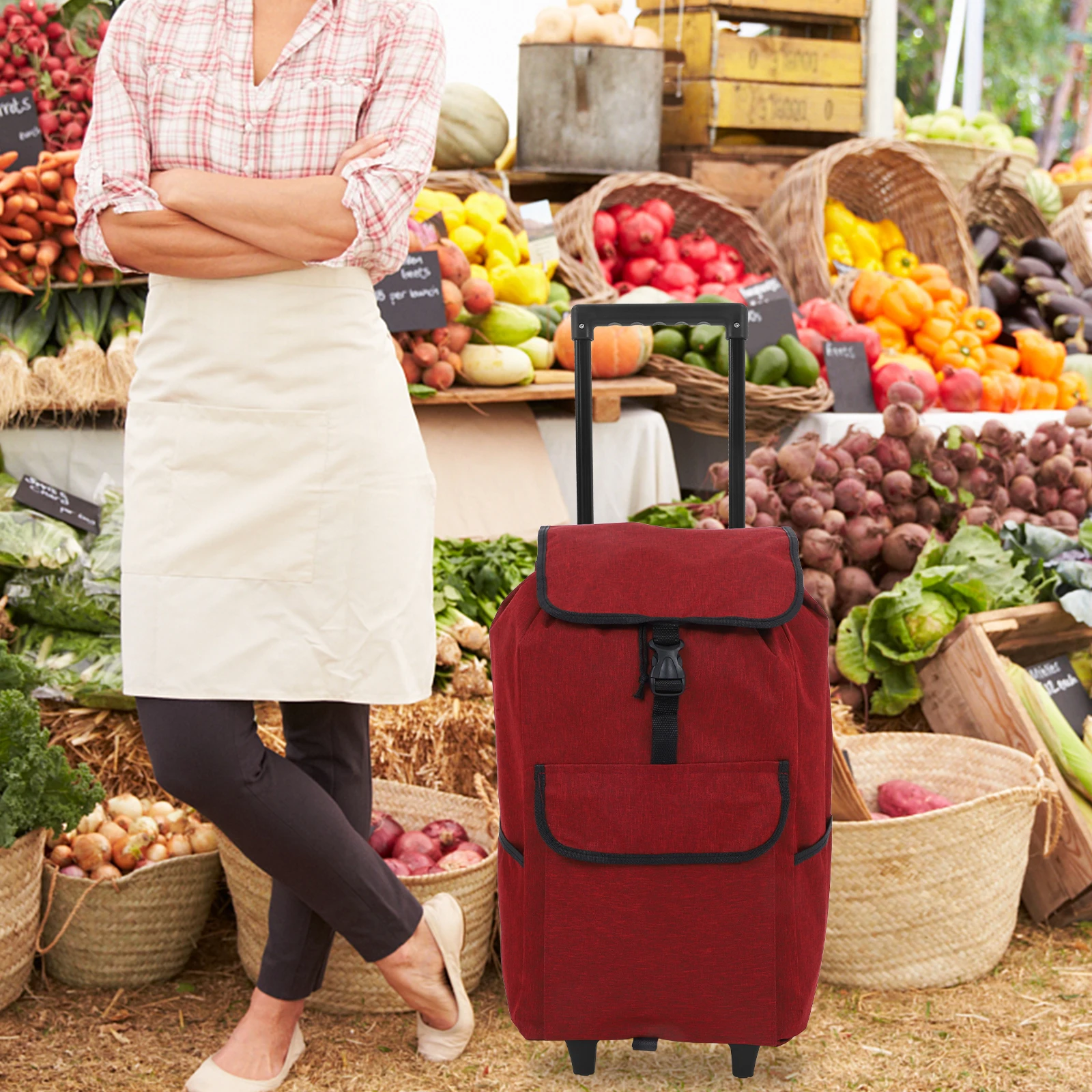 Collapsible Grocery Cart Bag Shopping Trolley Cloth Household Utility Reusable Trolley Bags Oxford Fabric Large Capacity
Collapsible Grocery Cart Bag Shopping Trolley Cloth Household Utility Reusable Trolley Bags Oxford Fabric Large Capacity