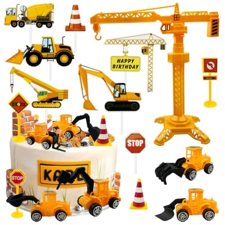 21pcs Construction Cake Toppers Vehicles Cake Decorations Truck Excavator Tower Crane Cupcake Topper Bulldozer Backhoe Traffic
21pcs Construction Cake Toppers Vehicles Cake Decorations Truck Excavator Tower Crane Cupcake Topper Bulldozer Backhoe Traffic