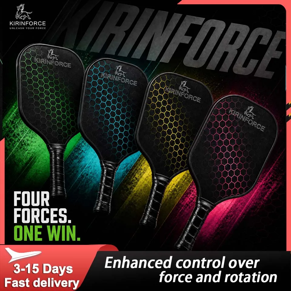 KIRINFORCE Lightweight Fiberglass Pickleball Paddle for Indoor Outdoor Training Match Spin Power Racquet Surface
KIRINFORCE Lightweight Fiberglass Pickleball Paddle for Indoor Outdoor Training Match Spin Power Racquet Surface