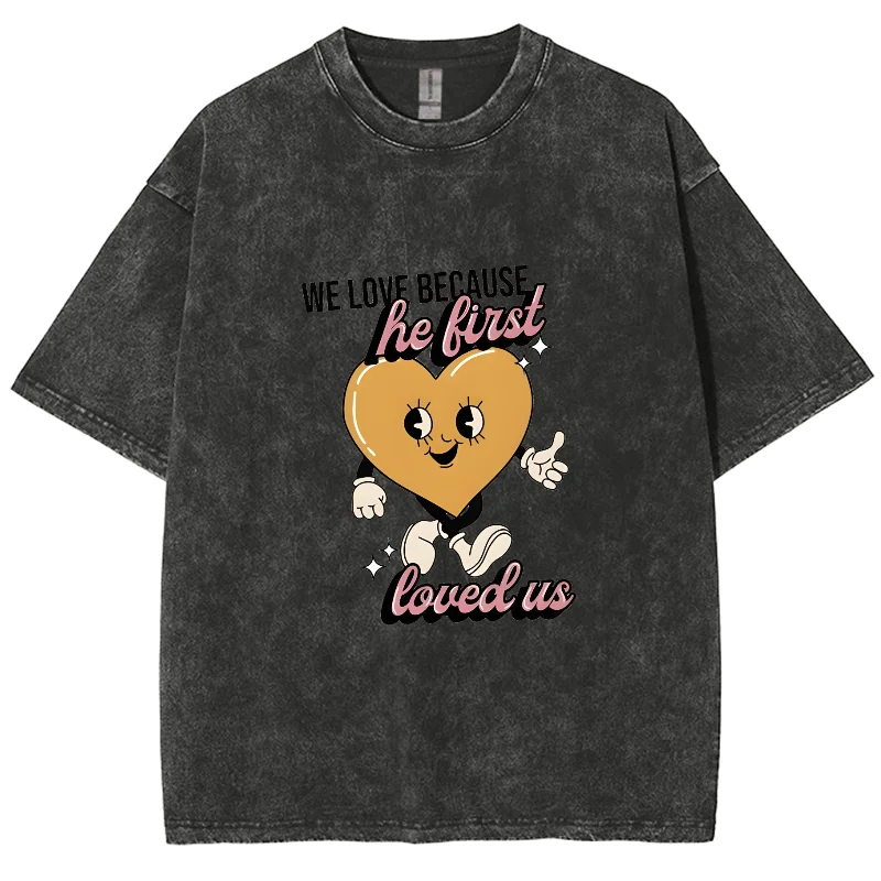 Yellow Cartoon Love Print Women's Washed T-Shirt Oversized Breathable Unisex Half Sleeve Cute Design Sense Fashion Top 2024
Yellow Cartoon Love Print Women's Washed T-Shirt Oversized Breathable Unisex Half Sleeve Cute Design Sense Fashion Top 2024