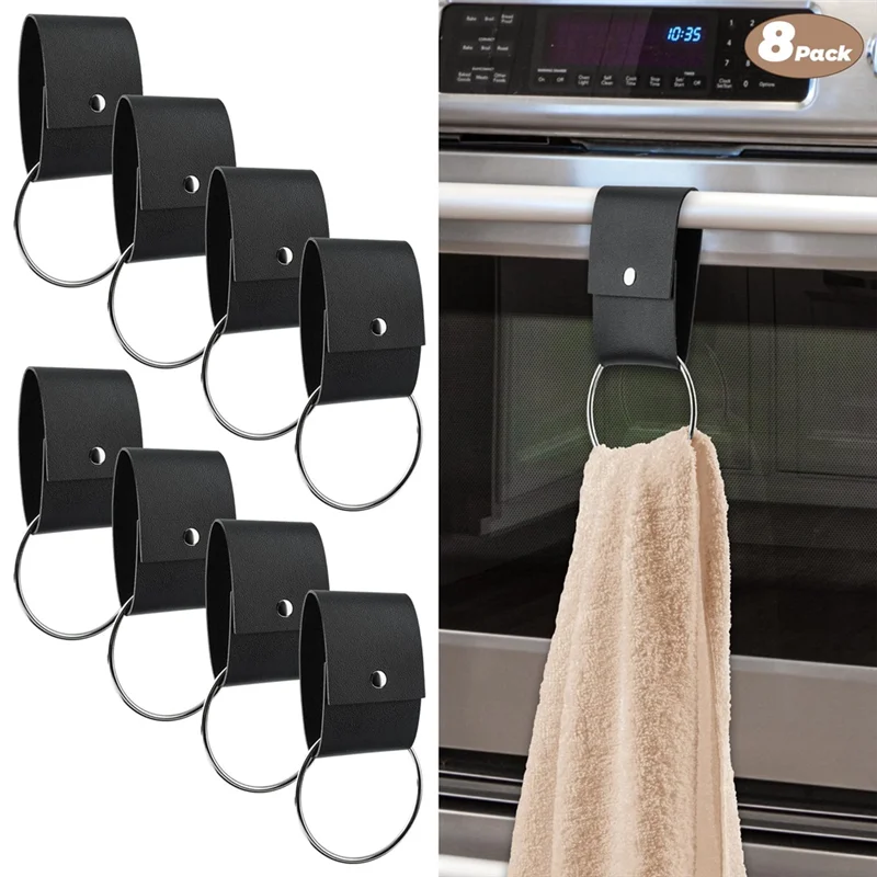 A84E-8 PCS Leather & Metal Towel Ring Holder For Kitchen Dish Towels Holder With Loop Oven Door Hanger Gifts For Home
A84E-8 PCS Leather & Metal Towel Ring Holder For Kitchen Dish Towels Holder With Loop Oven Door Hanger Gifts For Home