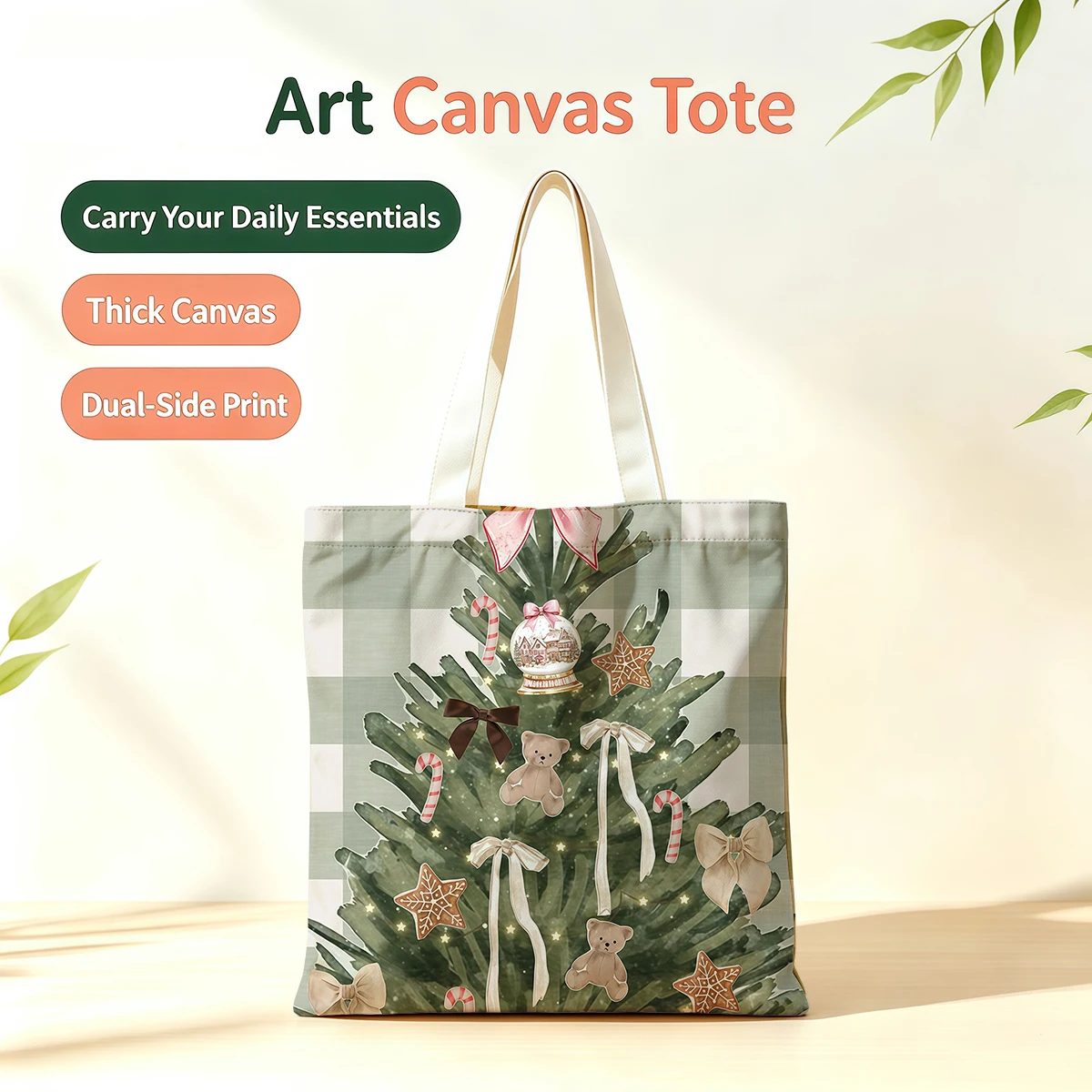 Christmas Tree Green Checkerboard Dual-Side Printed Tote Bag Eco Handbag for School Office Daily Errands Daily Must-Have Bag
Christmas Tree Green Checkerboard Dual-Side Printed Tote Bag Eco Handbag for School Office Daily Errands Daily Must-Have Bag
