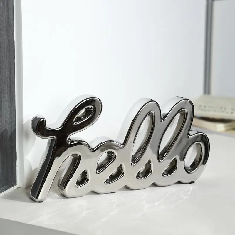 Ceramic Art Figurines Luxury Indoor Ornament Modern Style Letters Shape Figurine Office Living Room Home Decoration Crafts
Ceramic Art Figurines Luxury Indoor Ornament Modern Style Letters Shape Figurine Office Living Room Home Decoration Crafts