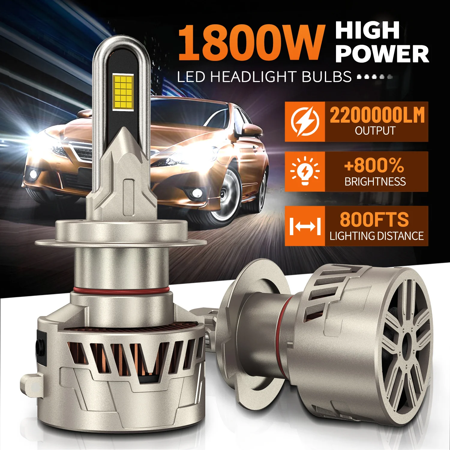 LED Car Headlight 2200000LM High Brighter H1 H4 H7 H8 H9 H11 Car Light 9005 HB3 9006 HB4 Headlamp Bulbs 6000K 2025 Newly Design
LED Car Headlight 2200000LM High Brighter H1 H4 H7 H8 H9 H11 Car Light 9005 HB3 9006 HB4 Headlamp Bulbs 6000K 2025 Newly Design