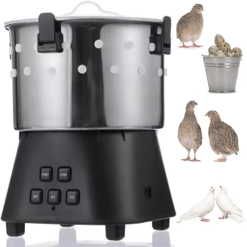 Efficient Automatic Poultry Plucker for Chickens and Quails - Feather Removal System
Efficient Automatic Poultry Plucker for Chickens and Quails - Feather Removal System