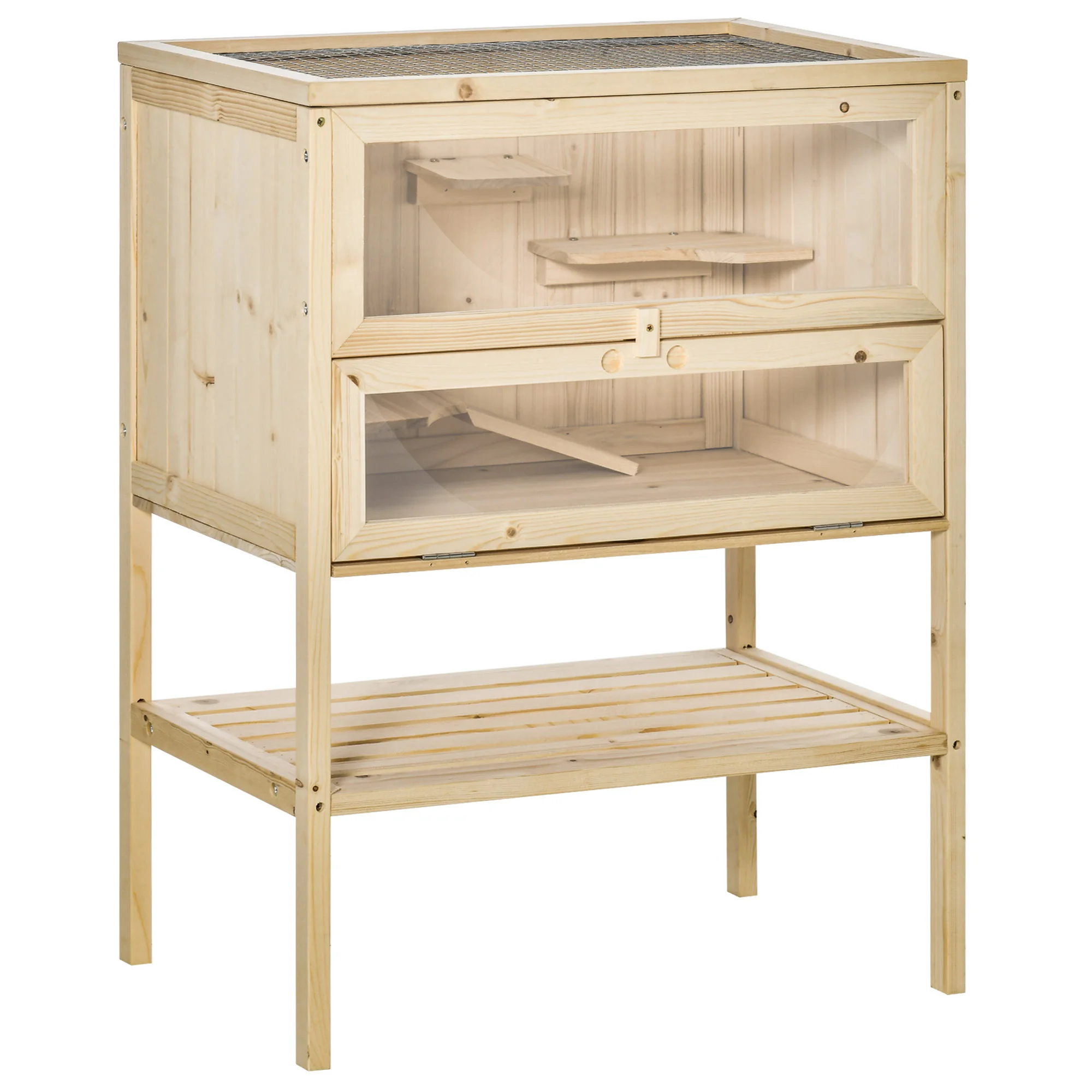 3-Tier Wooden Hamster Cage Mice and Rat Cage Small Animals Hutch with Openable Top, Front Door, Storage Shelf
3-Tier Wooden Hamster Cage Mice and Rat Cage Small Animals Hutch with Openable Top, Front Door, Storage Shelf