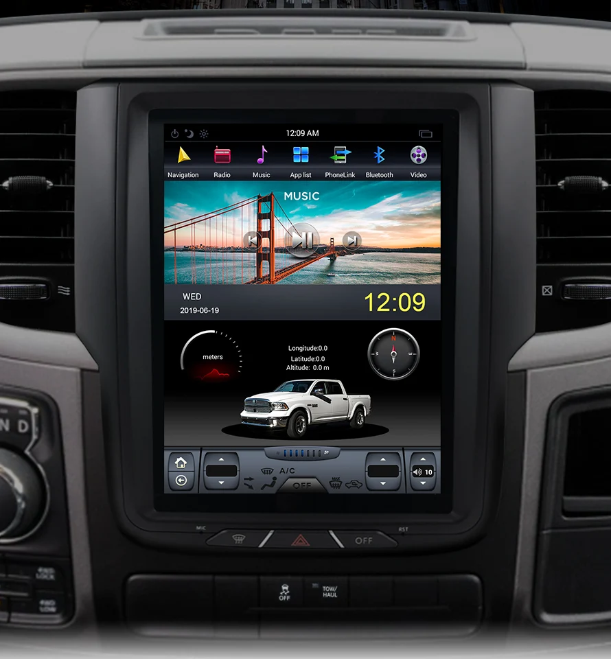 10.4 Inch Vertical Tesla Screen Android Navigation Radio Player For Dodge Ram 2011-2020 Stereo Multimedia Player Auto Radio
10.4 Inch Vertical Tesla Screen Android Navigation Radio Player For Dodge Ram 2011-2020 Stereo Multimedia Player Auto Radio