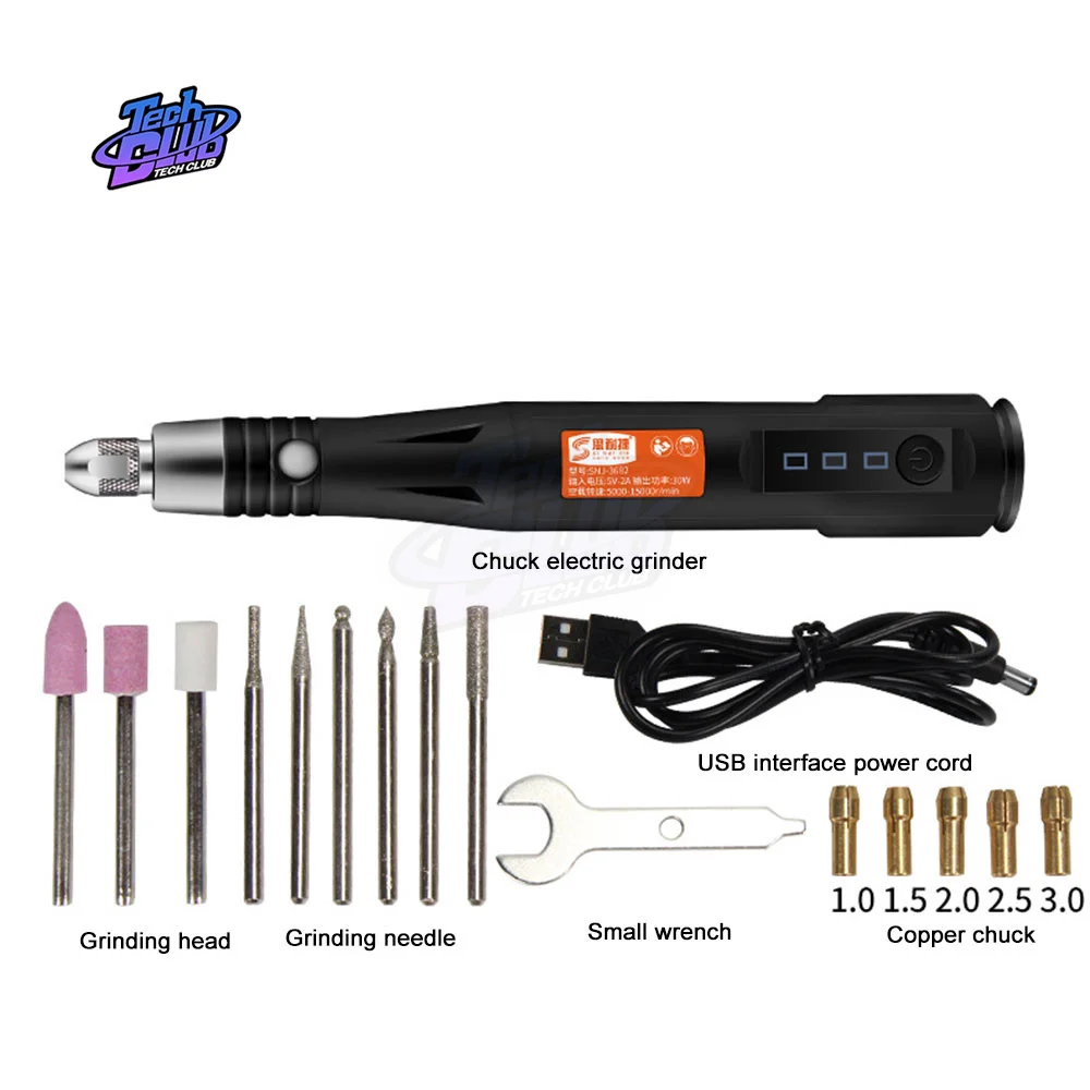 15000rpm Adjustable 3 Speeds Electric Grinder Drill Rotary Grinding Machine USB Engraving Pen with Drill Bit Hand Tool
15000rpm Adjustable 3 Speeds Electric Grinder Drill Rotary Grinding Machine USB Engraving Pen with Drill Bit Hand Tool