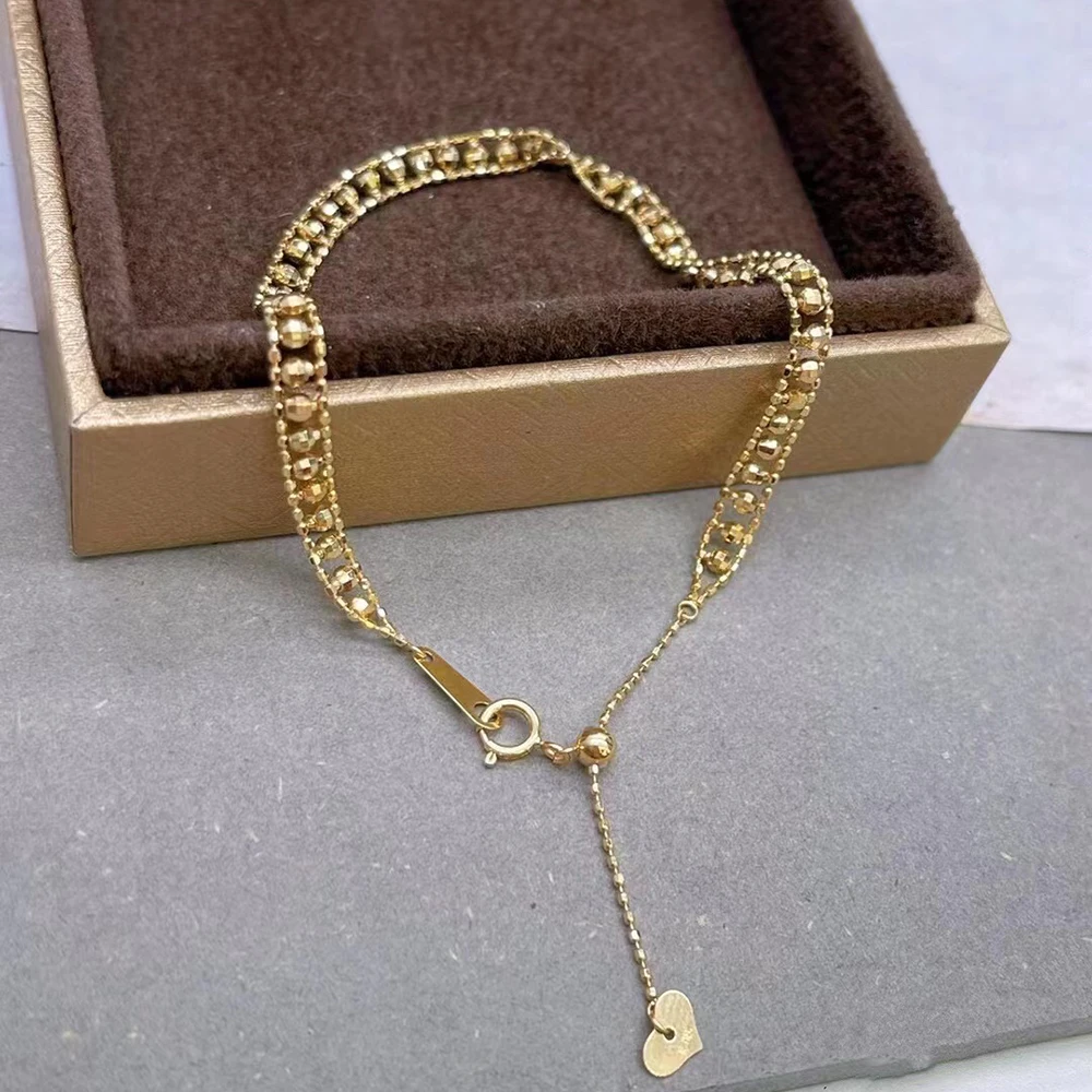 MADALENA SARARA 18k Gold Women Bracelet Multi-cutting Laser Bead Style High Quality Au750 Link Chain Bracelet
MADALENA SARARA 18k Gold Women Bracelet Multi-cutting Laser Bead Style High Quality Au750 Link Chain Bracelet