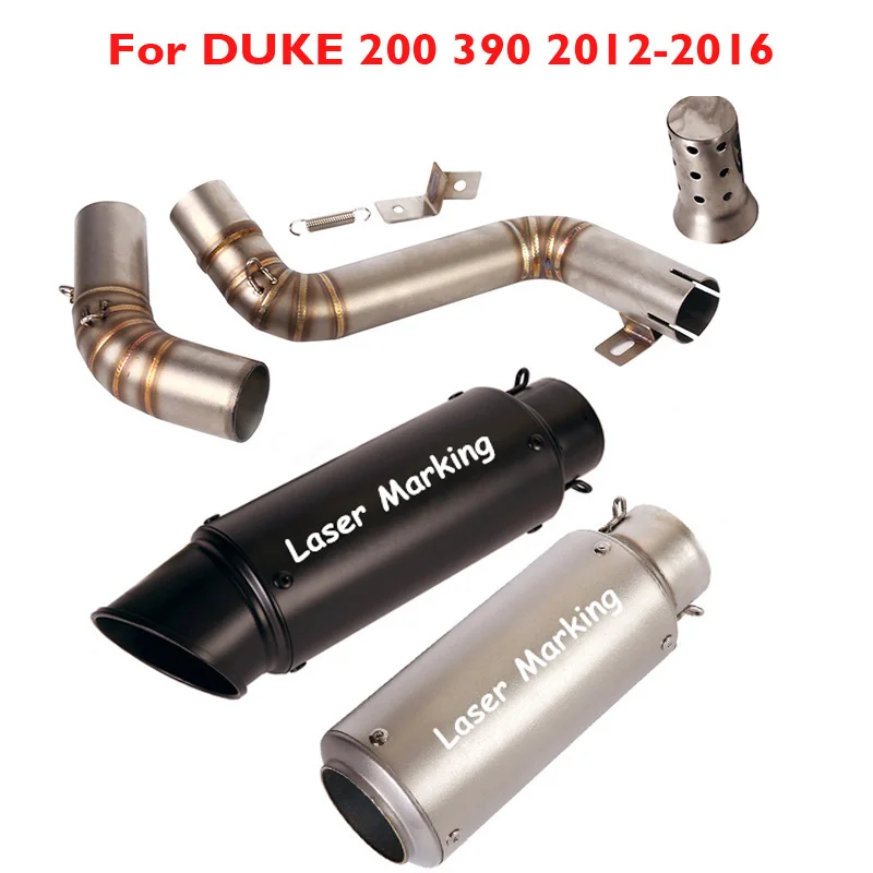 Slip on Exhaust Muffler Tips Front Connect Link Pipe Exhaust System Modified for DUKE 390 200 2012-2016
Slip on Exhaust Muffler Tips Front Connect Link Pipe Exhaust System Modified for DUKE 390 200 2012-2016