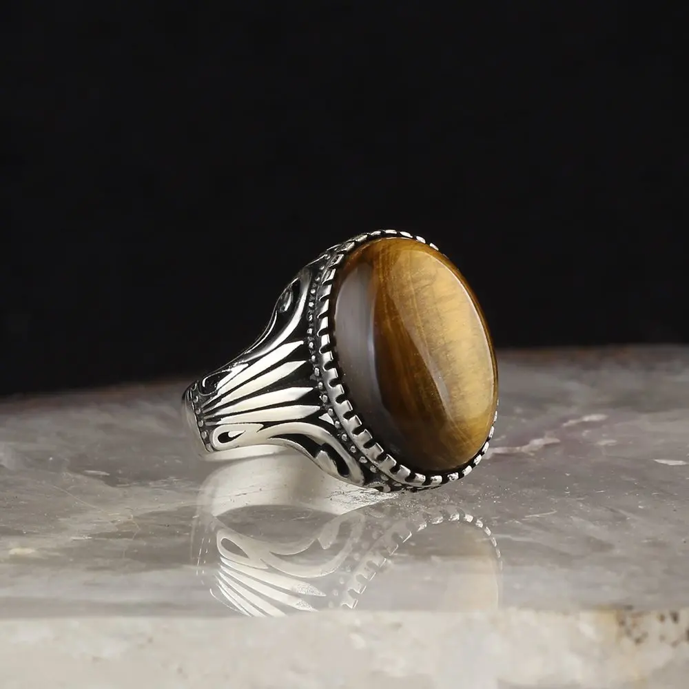 Free Shipping MEN 'S 925 Sterling Silver Ring, Tiger 'S Eye Stone Male Gift Jewelry, Real Natural Stone, made in Turkey Fashion Accessory
Free Shipping MEN 'S 925 Sterling Silver Ring, Tiger 'S Eye Stone Male Gift Jewelry, Real Natural Stone, made in Turkey Fashion Accessory