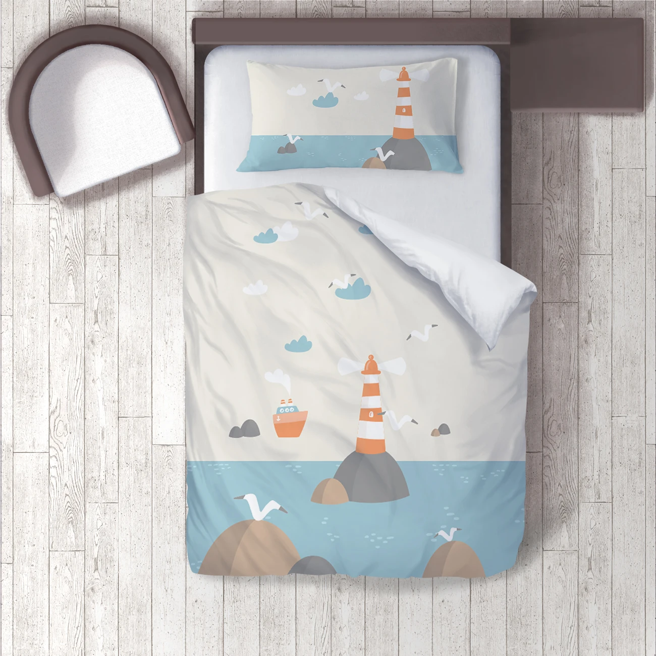 Duvet Cover Set Bedding Set Pillow Case for Baby and Kids Room 3D Printed Gray Lighthouse Seagull Model 1341
Duvet Cover Set Bedding Set Pillow Case for Baby and Kids Room 3D Printed Gray Lighthouse Seagull Model 1341