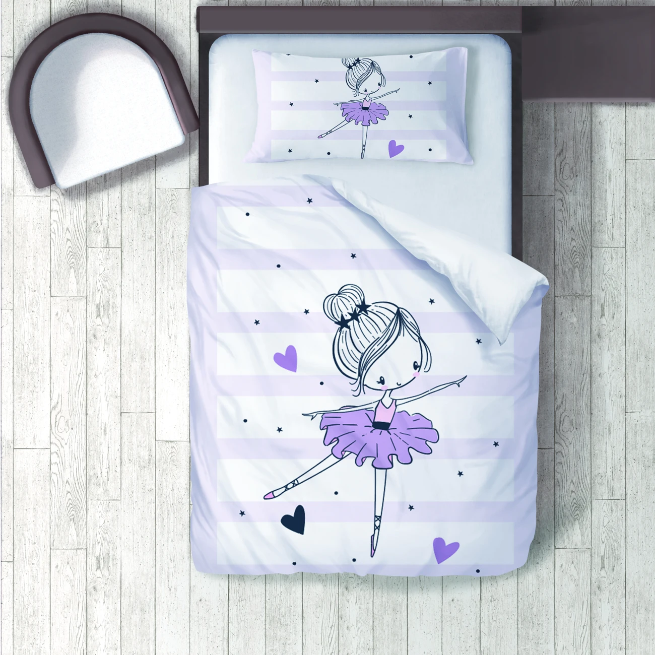 Duvet Cover Set Bedding Set Pillow Case for Baby and Kids Room 3D Printed White Ballerina Girl Black Stars Model 206
Duvet Cover Set Bedding Set Pillow Case for Baby and Kids Room 3D Printed White Ballerina Girl Black Stars Model 206