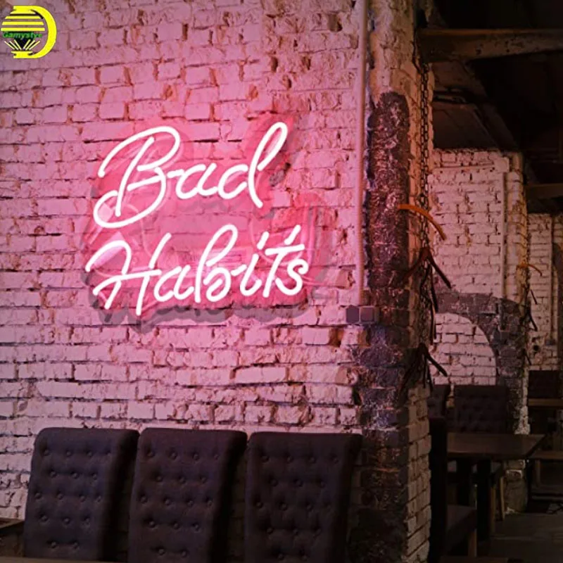 Neon Signs Pink Good Night Real Glass Neon Light Sign Neon Girls Sign Neon Wall Signs Bad Habits Neon Words for Wall Room Studio
Neon Signs Pink Good Night Real Glass Neon Light Sign Neon Girls Sign Neon Wall Signs Bad Habits Neon Words for Wall Room Studio