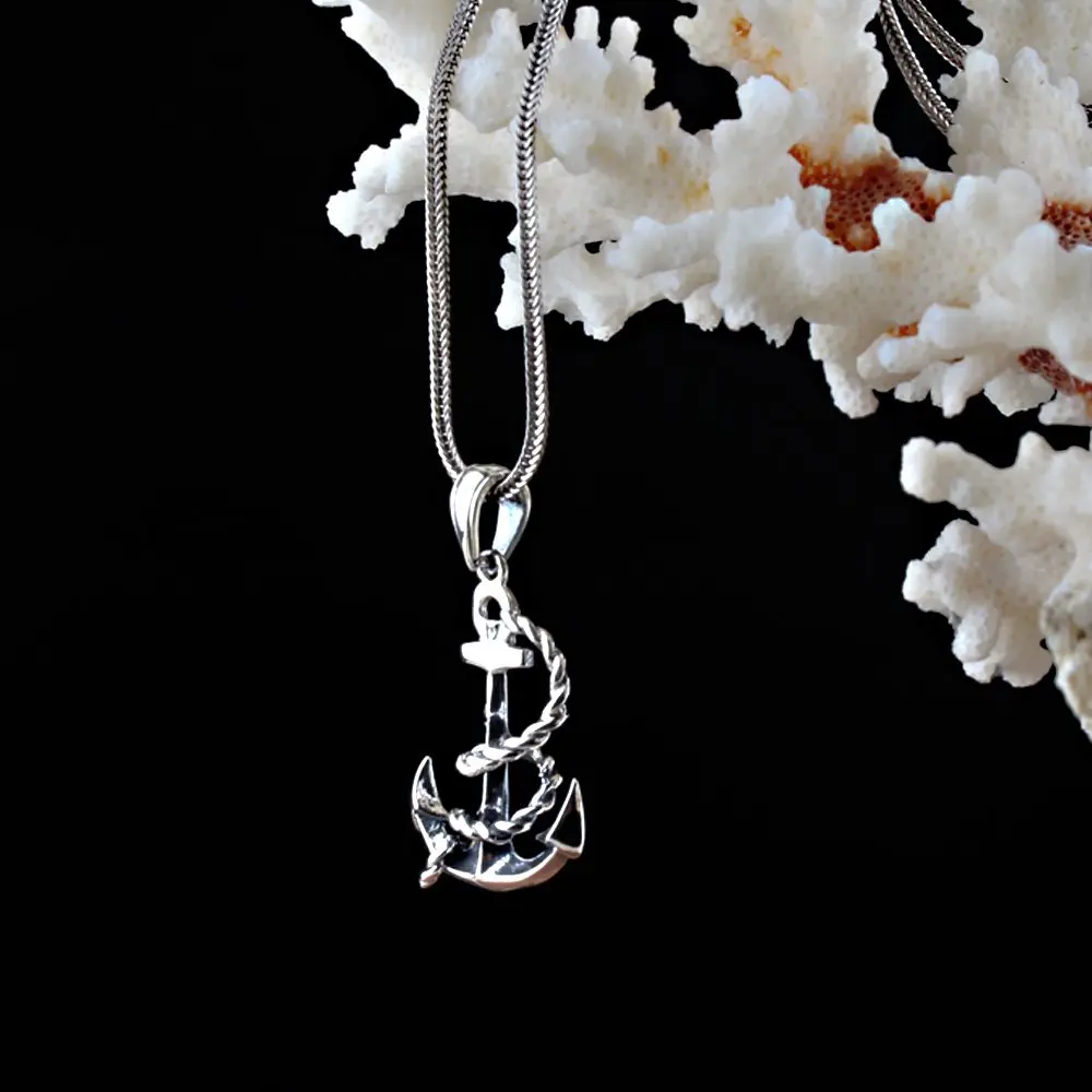 925 Sterling Silver Anchor Icon Men's Silver Necklace , Jewelry Fashion Vintage
925 Sterling Silver Anchor Icon Men's Silver Necklace , Jewelry Fashion Vintage