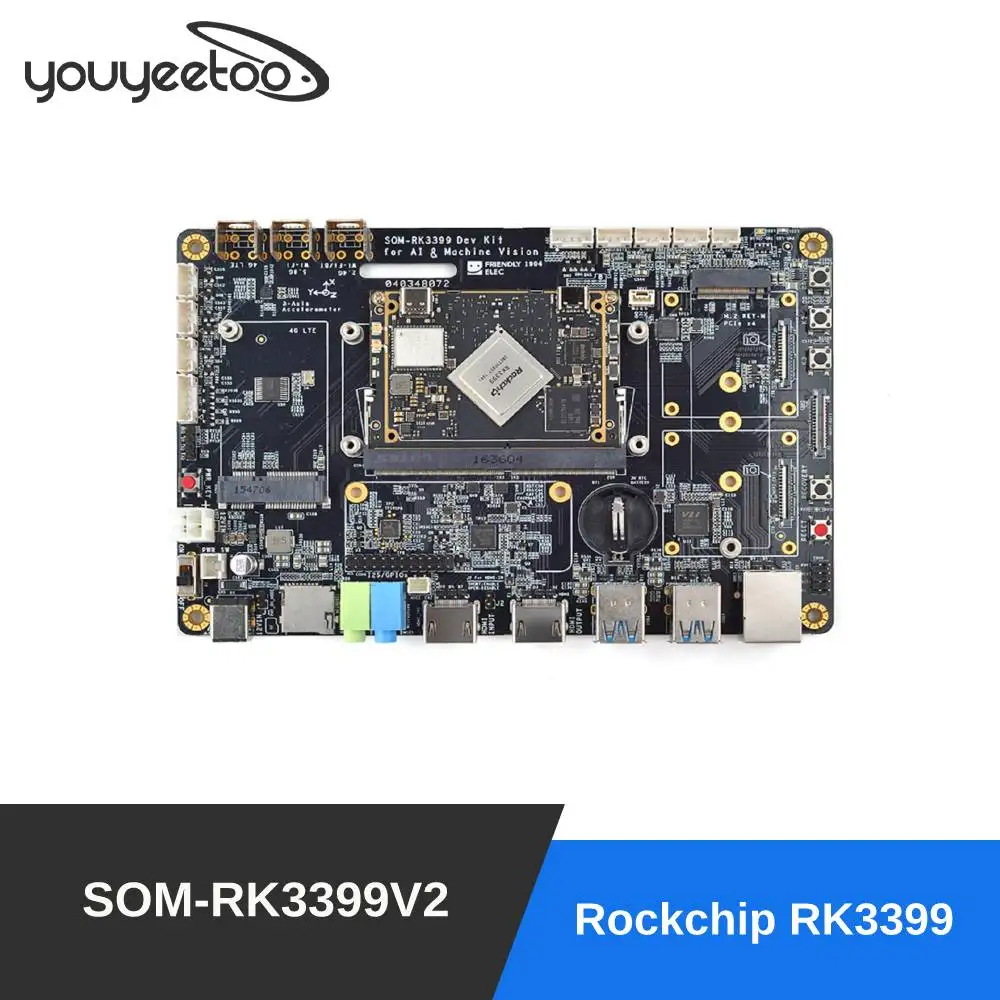 SOM-RK3399V2 Комплект разработчика AI 4 ГБ WiFi BT Поддержка Gbps Ethernet и двухэкранный дисплей Android/Ubuntu/QT/buildroot HDMI IN/OUT
SOM-RK3399V2 Комплект разработчика AI 4 ГБ WiFi BT Поддержка Gbps Ethernet и двухэкранный дисплей Android/Ubuntu/QT/buildroot HDMI IN/OUT