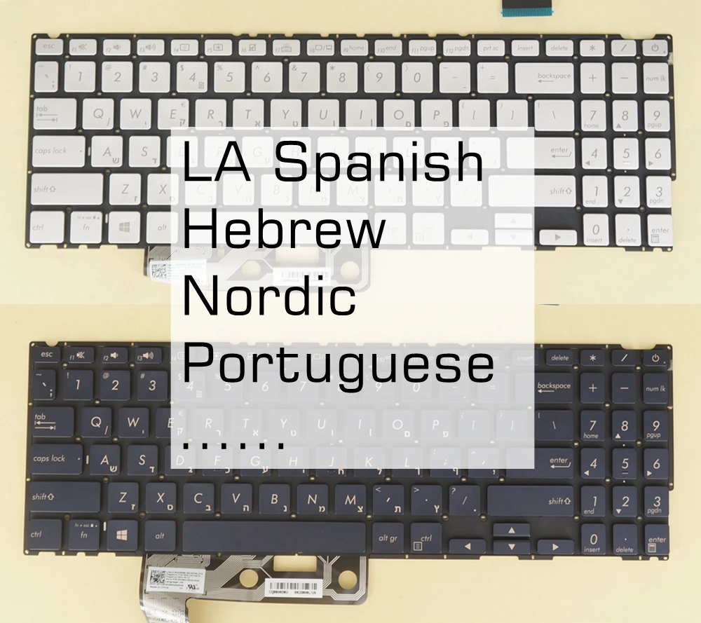 LA Spanish Hebrew Nordic Portuguese Keyboard For ASUS ZenBook UX533FD UX533FN SN2580BL SN2580BL1 SN2580BL4 0KN1-9D3LA16 Backlit
LA Spanish Hebrew Nordic Portuguese Keyboard For ASUS ZenBook UX533FD UX533FN SN2580BL SN2580BL1 SN2580BL4 0KN1-9D3LA16 Backlit