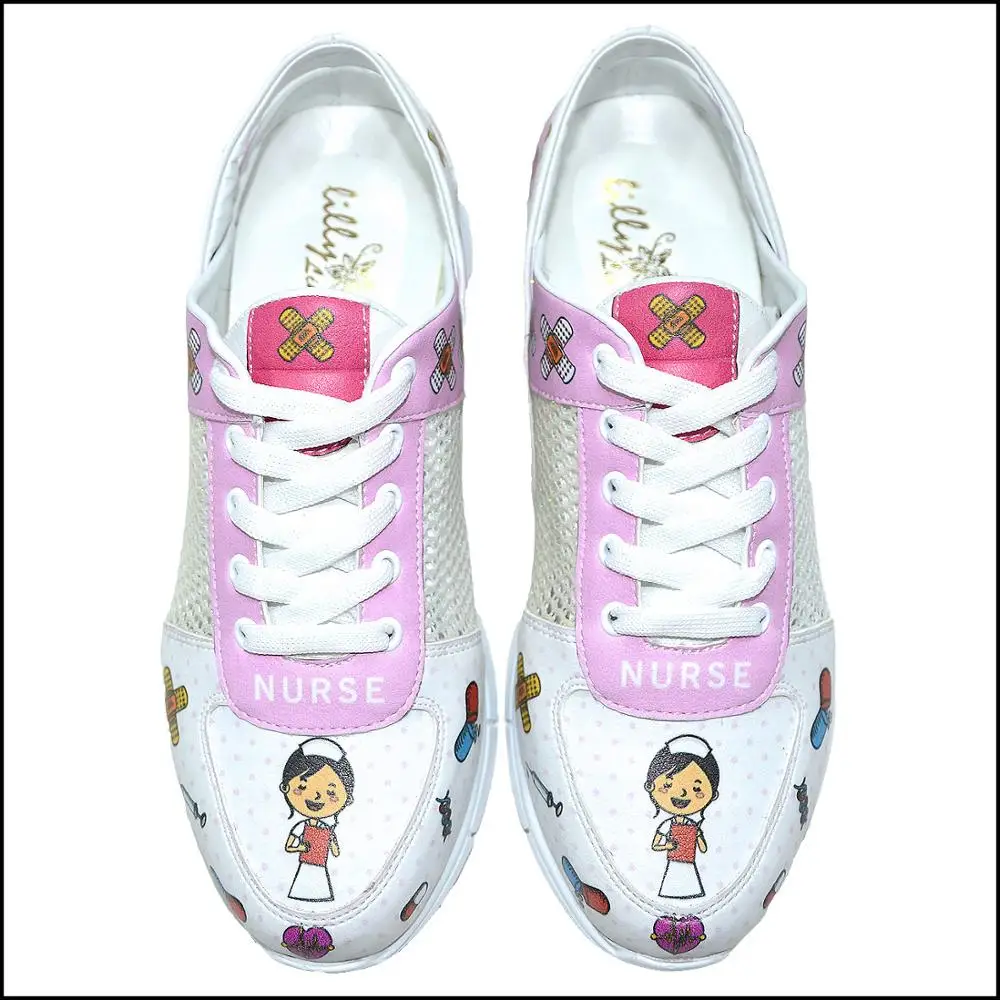Hospital Nurse Design Women Flats Casual Mesh Lace Up Sneaker Female Casual Nursing Shoes Brand Sneaker Light
Hospital Nurse Design Women Flats Casual Mesh Lace Up Sneaker Female Casual Nursing Shoes Brand Sneaker Light
