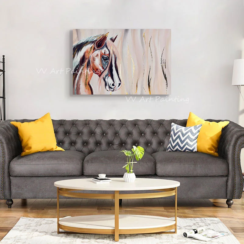 2022 Horse Face Gold Foil Animal Picture Art Handpainted Large Size Oil Paintings on Canvas Modern Artwork Decoration
2022 Horse Face Gold Foil Animal Picture Art Handpainted Large Size Oil Paintings on Canvas Modern Artwork Decoration