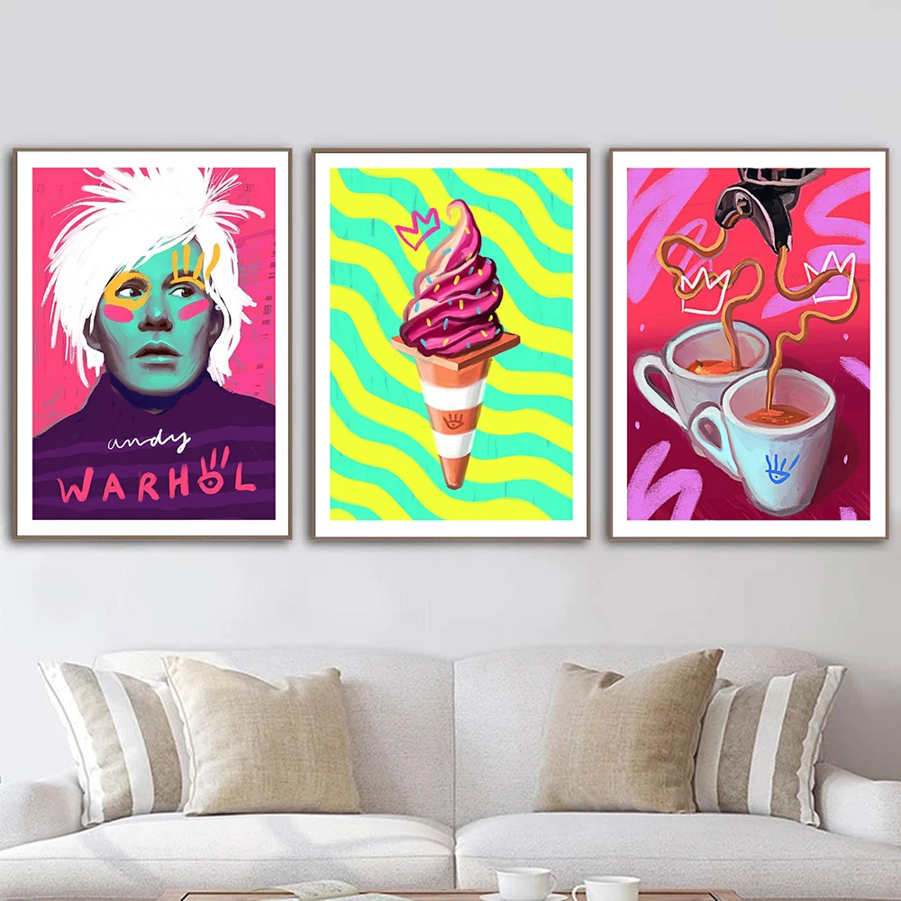Andy Warhol Art Print Poster Nordic Abstract Coffee Lovers Canvas Painting Ice Cream Coan Wall Picture for Livingroom Home Decor
Andy Warhol Art Print Poster Nordic Abstract Coffee Lovers Canvas Painting Ice Cream Coan Wall Picture for Livingroom Home Decor
