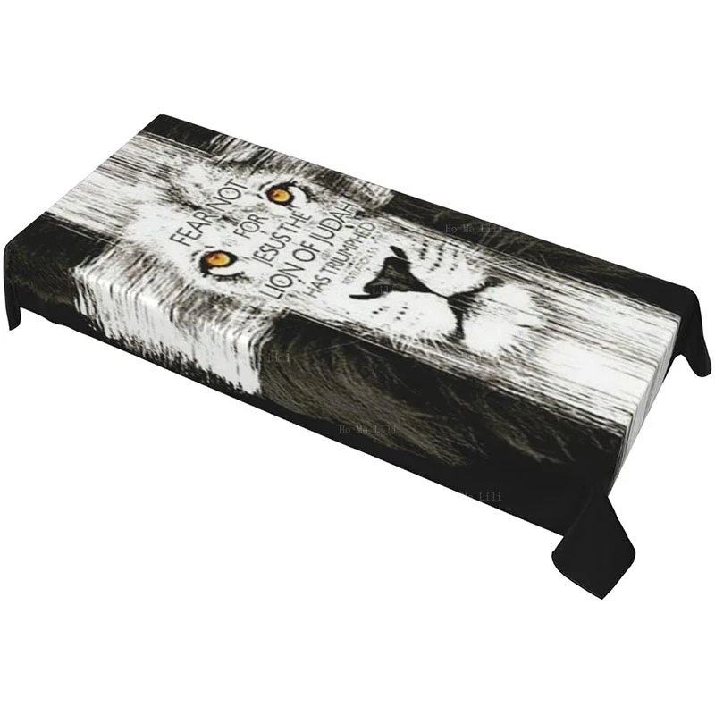 Lion Of Judah Polyester Rectangle Tablecloth For Dining Wedding Party Outdoor Decor
Lion Of Judah Polyester Rectangle Tablecloth For Dining Wedding Party Outdoor Decor