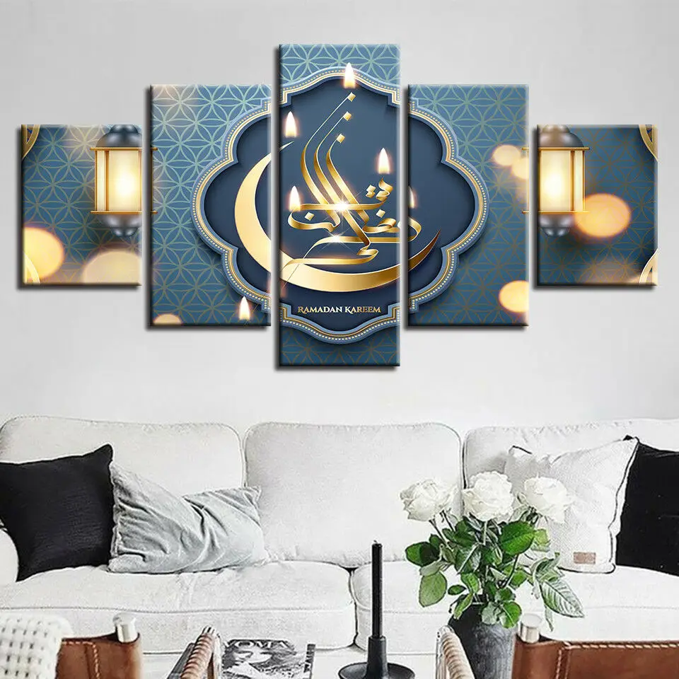 5 Piece Canvas Art Hall Modern Wall Ramadan Kareem Islamic Eid Mubarak Production Wholesale Canvas Print Poster
5 Piece Canvas Art Hall Modern Wall Ramadan Kareem Islamic Eid Mubarak Production Wholesale Canvas Print Poster