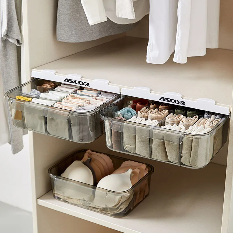 Underwear Drawer Organizer Punch-free Transparent Bra Sock Storage Box Multi-function Bedroom Wardrobe Organizer Home Storage
Underwear Drawer Organizer Punch-free Transparent Bra Sock Storage Box Multi-function Bedroom Wardrobe Organizer Home Storage