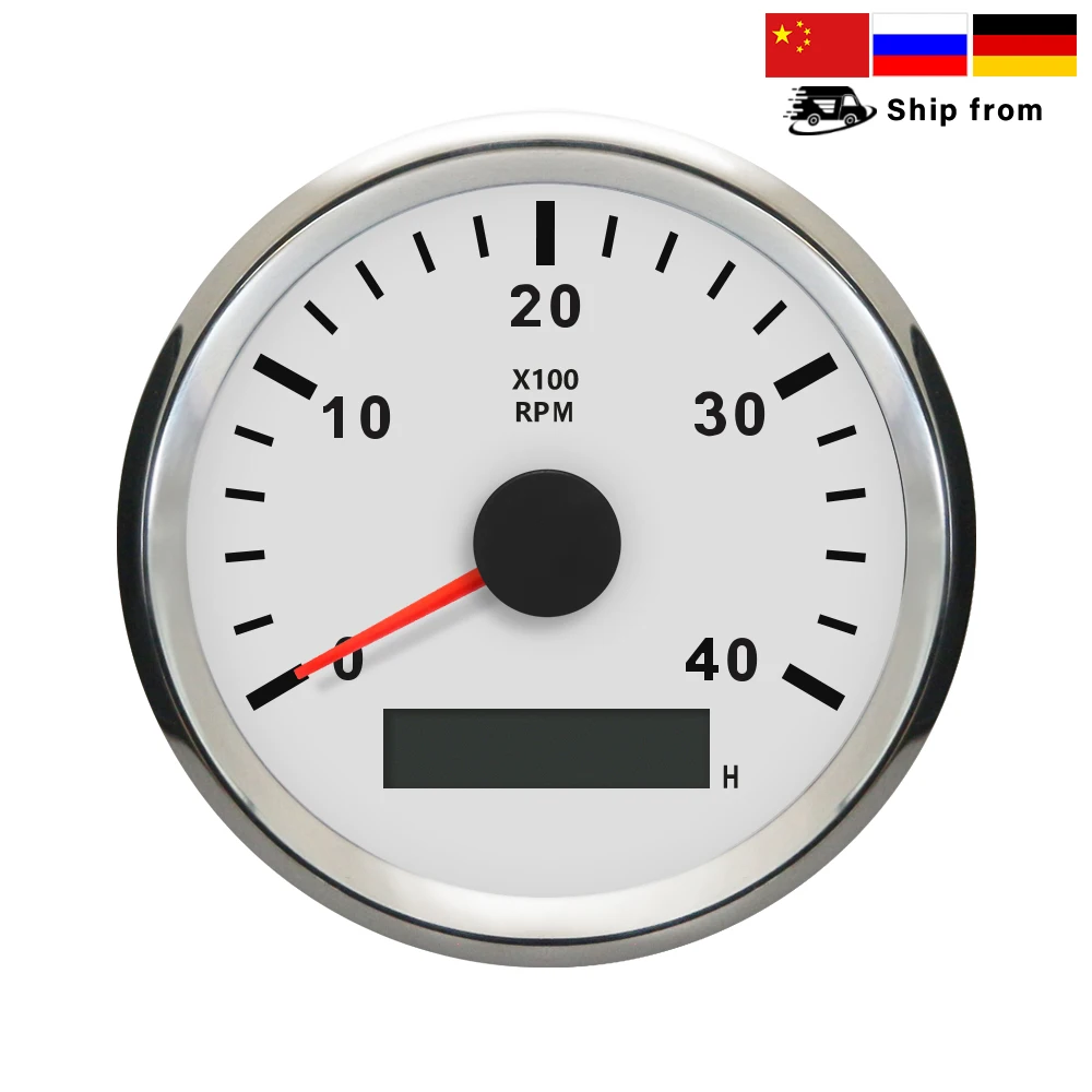 New 85mm Waterproof Tachometer with Hourmeter Truck Car Boat Diesel Engine Tacho Meter Sensor Gauge REV Counter with Backlight
New 85mm Waterproof Tachometer with Hourmeter Truck Car Boat Diesel Engine Tacho Meter Sensor Gauge REV Counter with Backlight