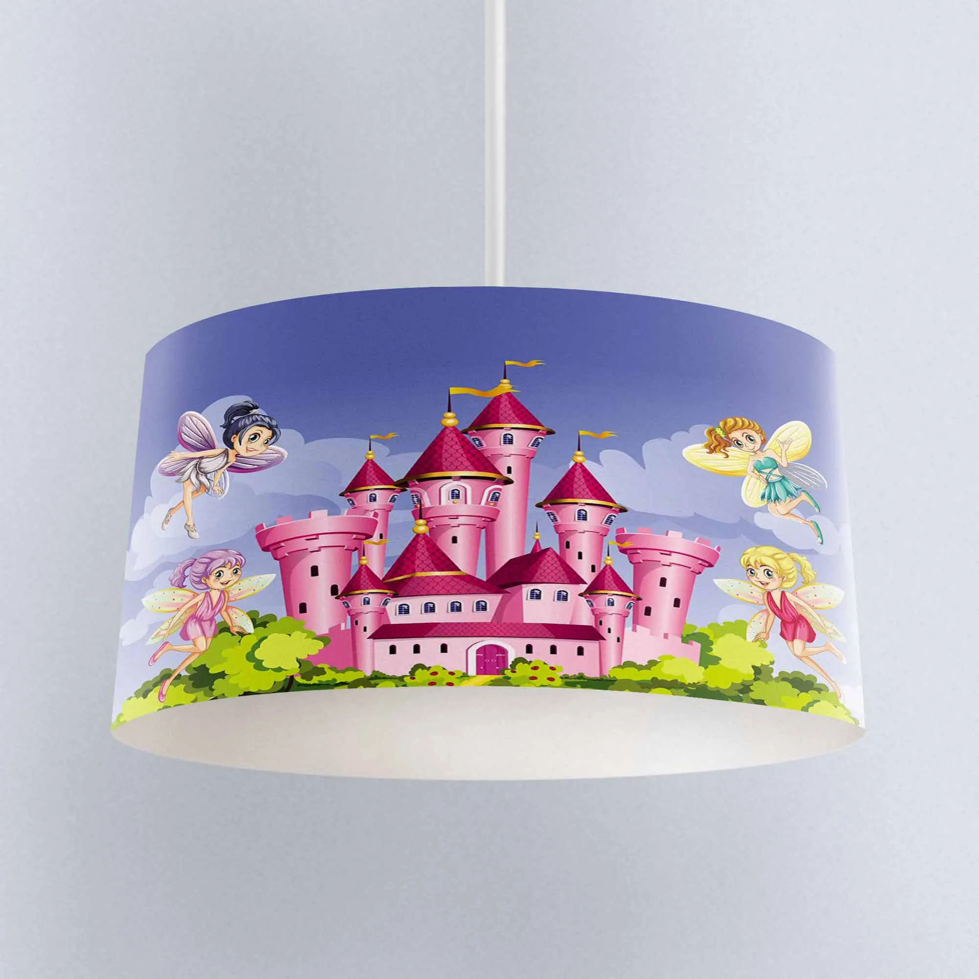 Else Pink Princess Castle Fairy Girls Print Fabric Kids Chandelier Lamp Drum Lampshade Floor Ceiling Pendant Light Shade
Else Pink Princess Castle Fairy Girls Print Fabric Kids Chandelier Lamp Drum Lampshade Floor Ceiling Pendant Light Shade