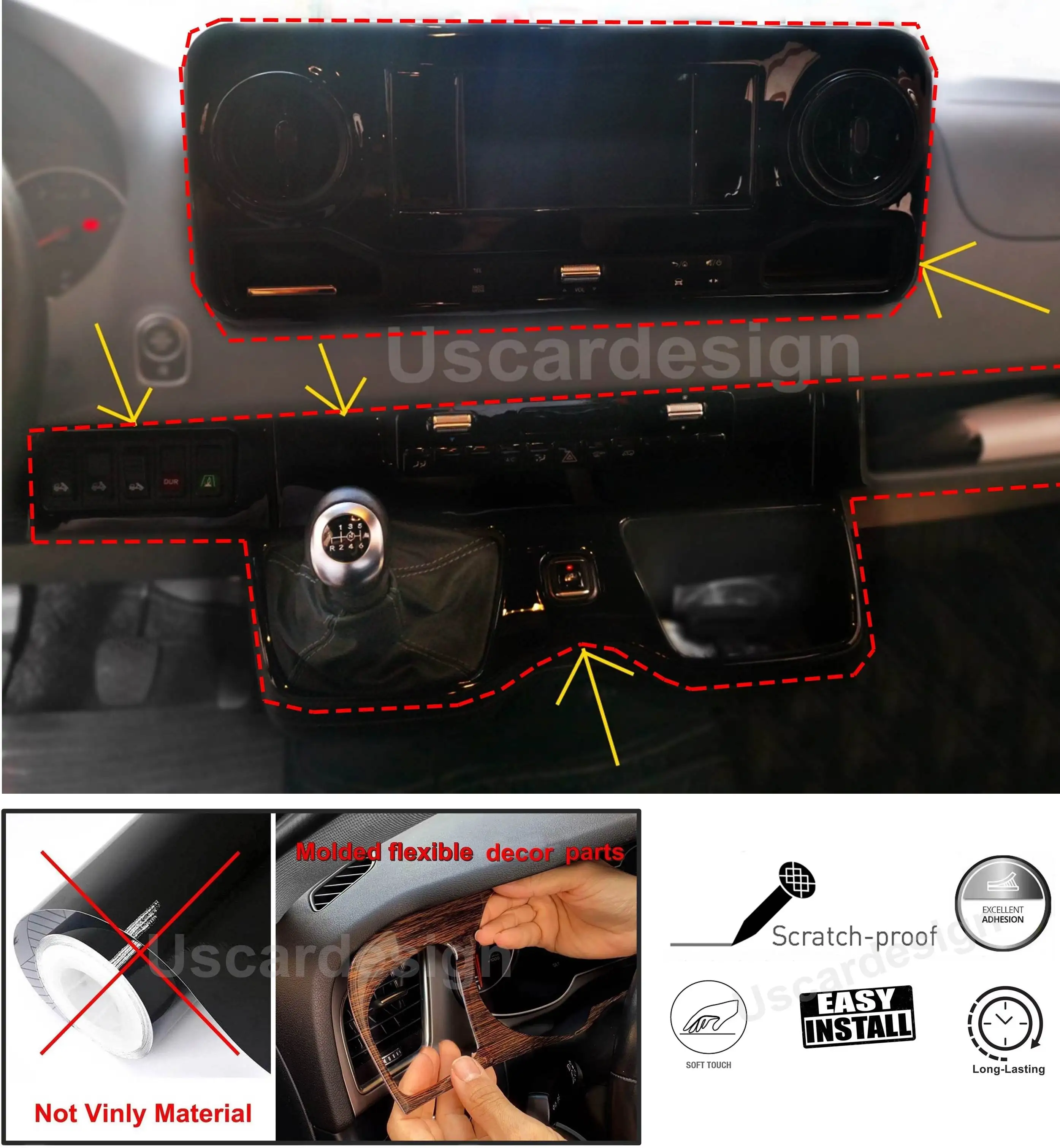 For Mercedes Sprinter 2020 - Full (Dashboard + Doors) Decor Frame Set, Trim Accessorie, Dash Cover, Piano Black, Carbon Fiber,
For Mercedes Sprinter 2020 - Full (Dashboard + Doors) Decor Frame Set, Trim Accessorie, Dash Cover, Piano Black, Carbon Fiber,