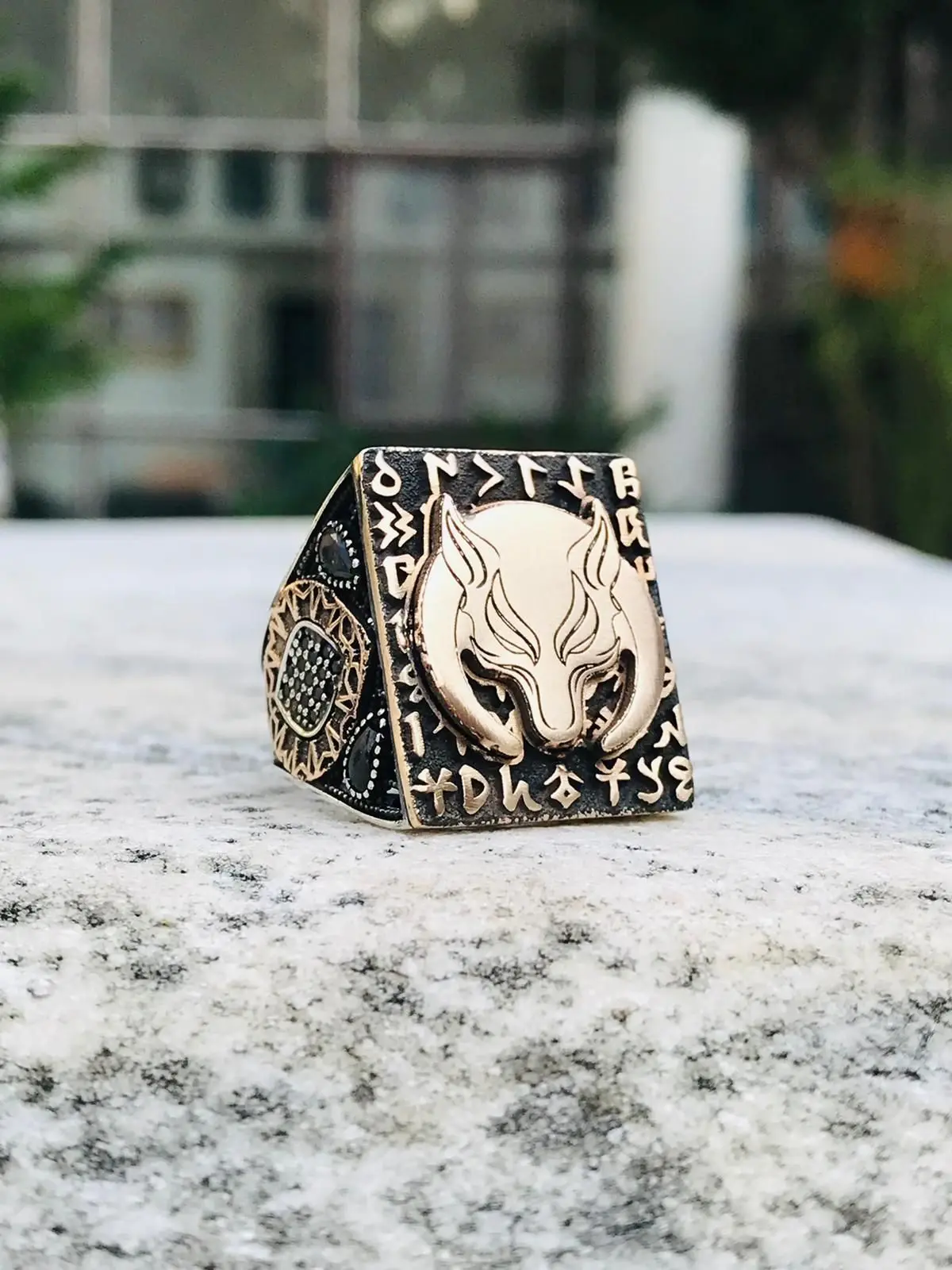 Elegant Big Design 925 Sterling Silver Wolf Head Men's Ring With Microstone Ottoman Business Jewelery Gift For Him Accessory
Elegant Big Design 925 Sterling Silver Wolf Head Men's Ring With Microstone Ottoman Business Jewelery Gift For Him Accessory