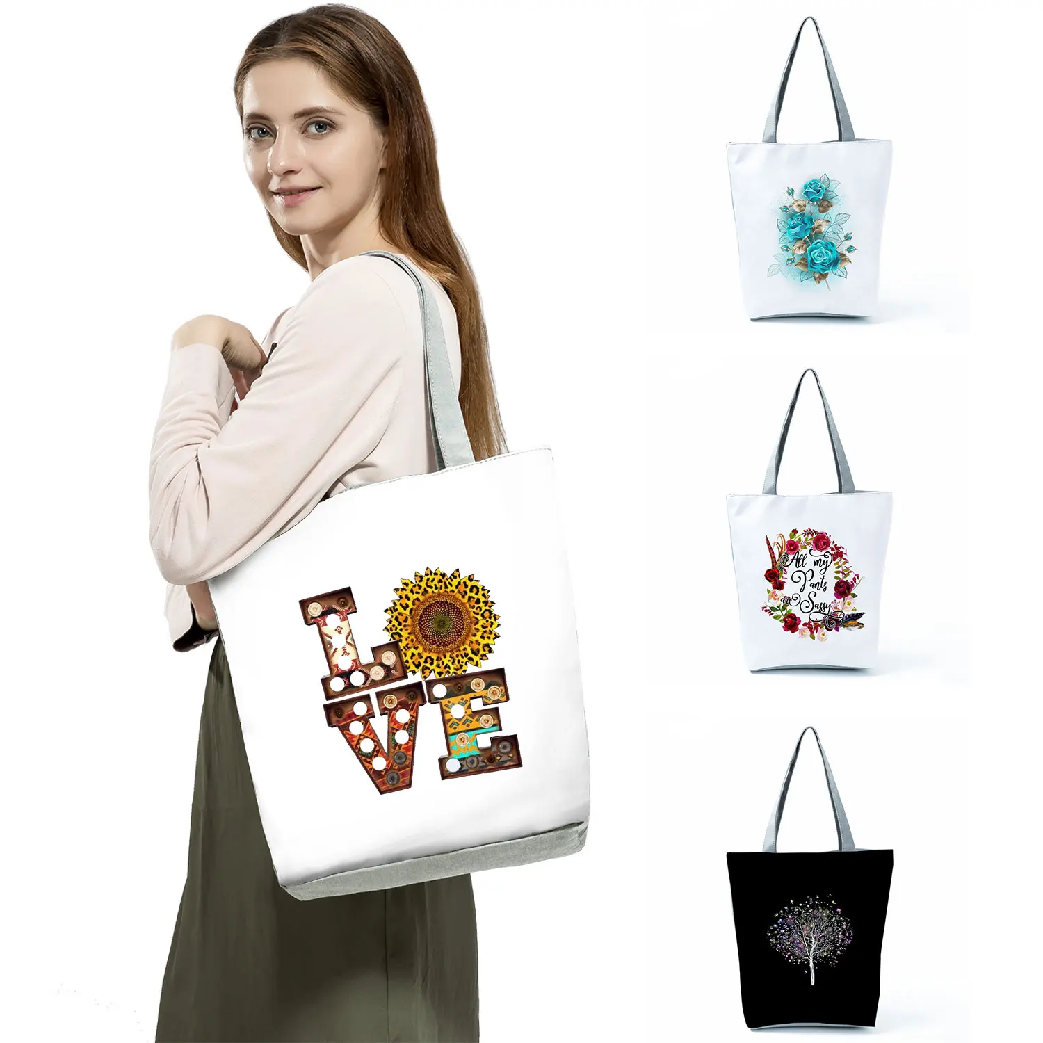 Love Valentine Fashion Printed Handbags Eco Friendly High Capacity Portable Shopping Bag Outdoor Beach Travel Women Shoulder Bag
Love Valentine Fashion Printed Handbags Eco Friendly High Capacity Portable Shopping Bag Outdoor Beach Travel Women Shoulder Bag