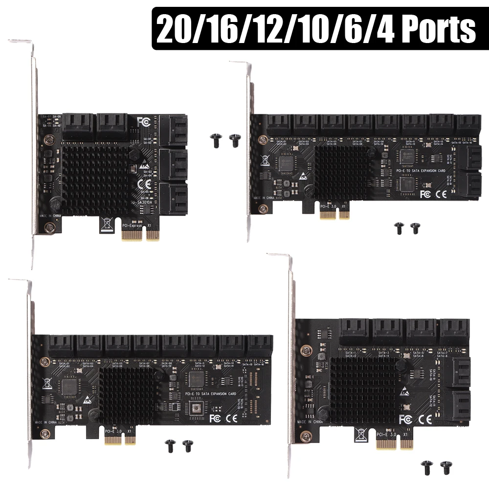 Адаптер SATA PCI-E 20/16/12/10/6/4 портами плата PCI Express X1 на SATA 3,0 6 Гбит/с, высокоскоростная Плата расширения скорости, модуль преобразователя, переходник
Адаптер SATA PCI-E 20/16/12/10/6/4 портами плата PCI Express X1 на SATA 3,0 6 Гбит/с, высокоскоростная Плата расширения скорости, модуль преобразователя, переходник