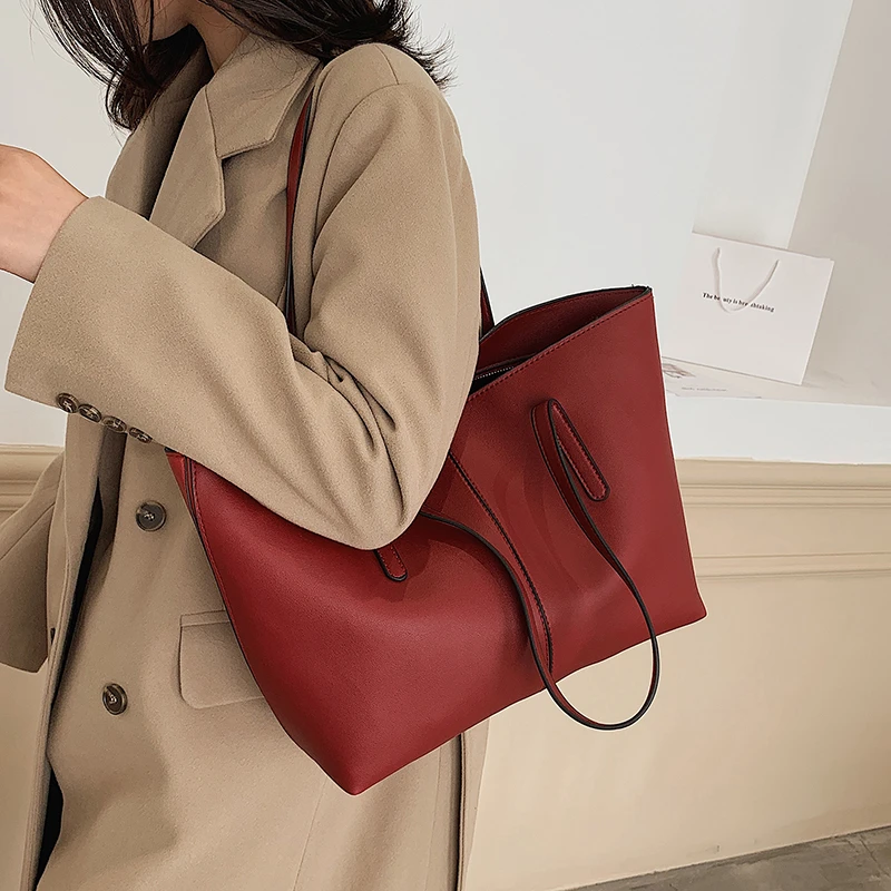 2024 Simple Designer Large Capacity Leather Tote Shoulder Bag Zipper Purses Women Satchel Handbag With Top-Handle Shopping Bags
2024 Simple Designer Large Capacity Leather Tote Shoulder Bag Zipper Purses Women Satchel Handbag With Top-Handle Shopping Bags