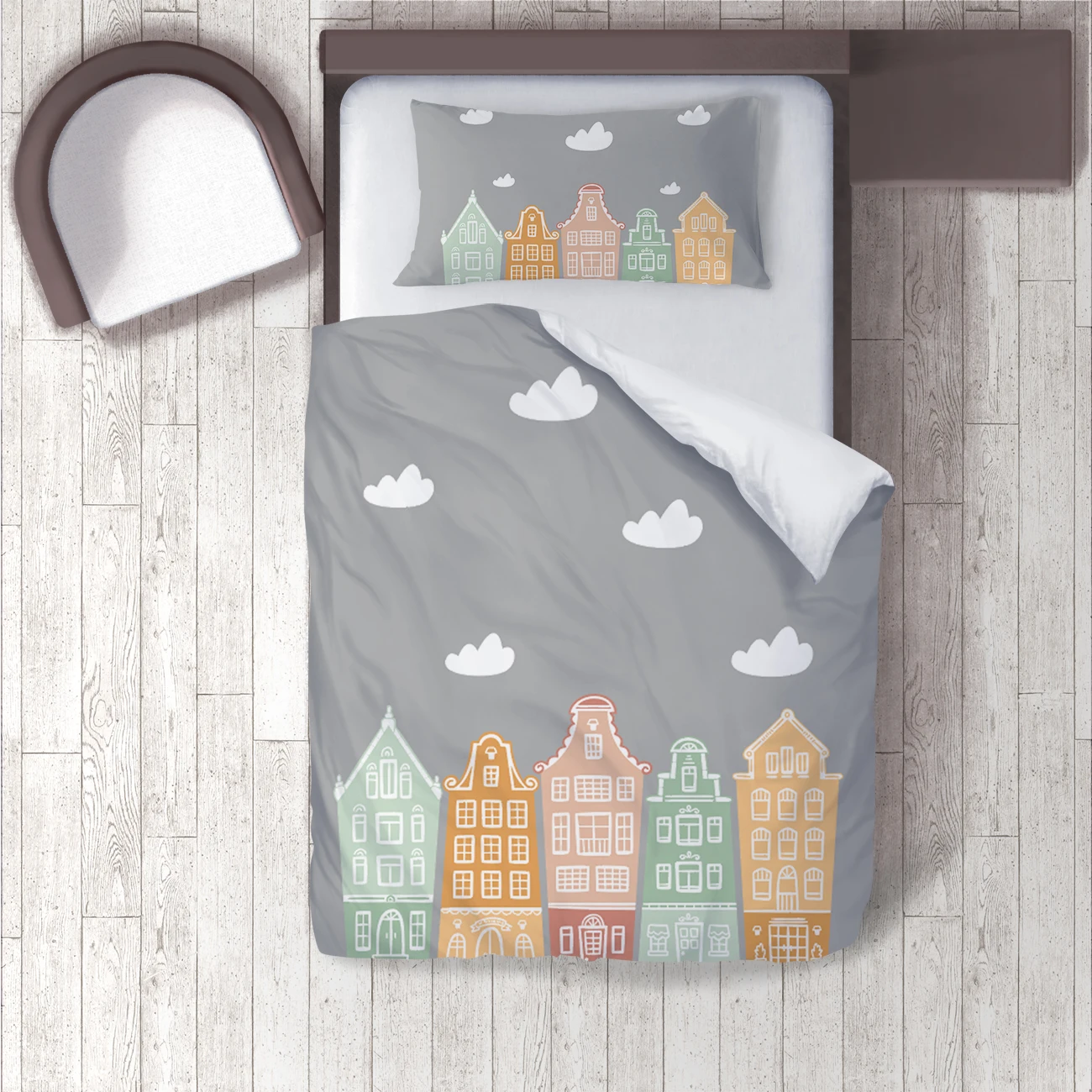 Duvet Cover Set Bedding Set Pillow Case for Baby and Kids Room 3D Printed House Yellow Orange Cloud Model 1337
Duvet Cover Set Bedding Set Pillow Case for Baby and Kids Room 3D Printed House Yellow Orange Cloud Model 1337