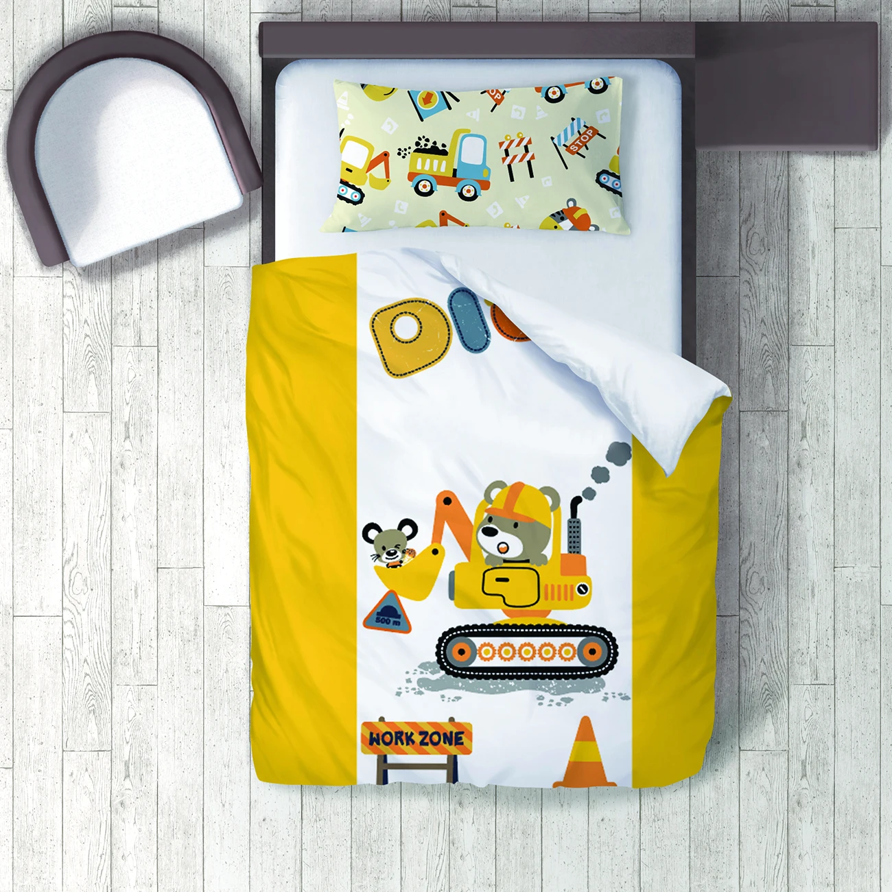 Duvet Cover Set Bedding Set Pillow Case for Baby and Kids Room 3D Printed Construction Cars Yellow Light Blue Model 006
Duvet Cover Set Bedding Set Pillow Case for Baby and Kids Room 3D Printed Construction Cars Yellow Light Blue Model 006