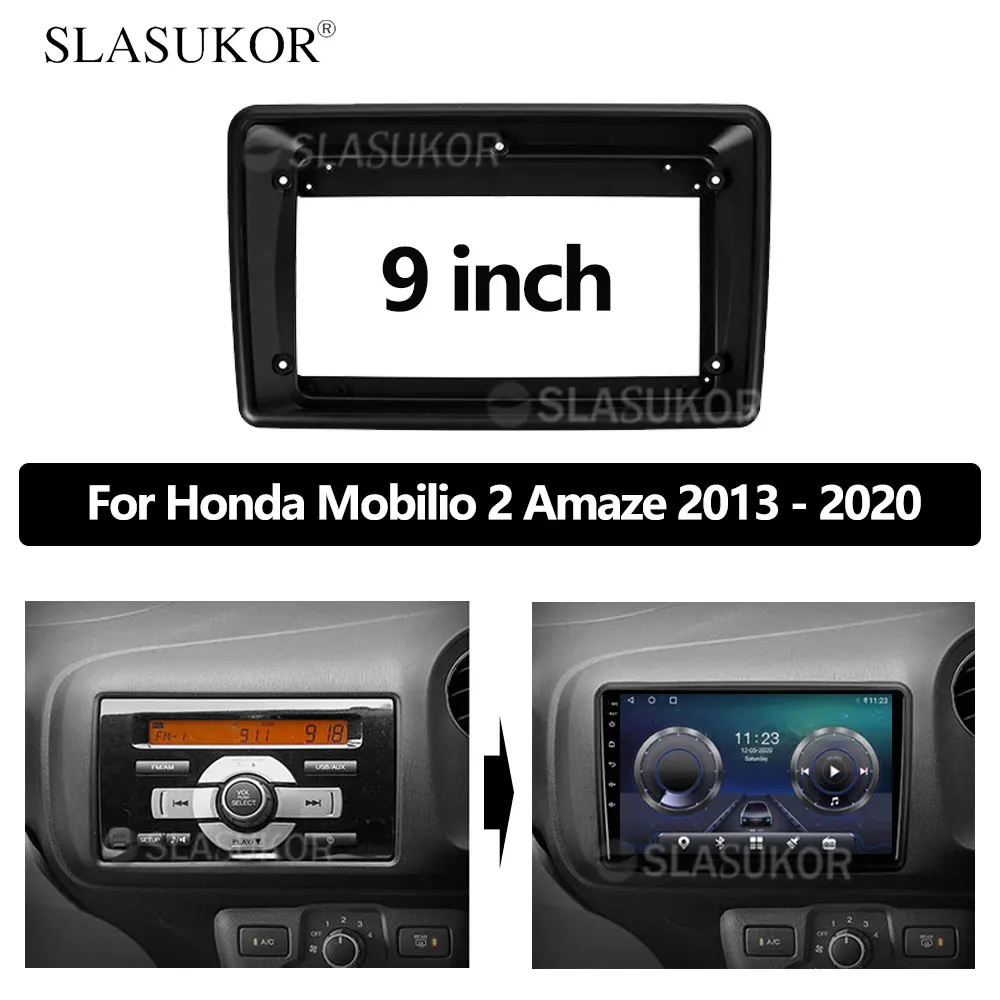 9 INCH Android Audio Car frame Kit Fascia Panel For Honda Mobilio 2 Amaze 2013 2014 - 2020 Android Big Screen Radio Audio Frame
9 INCH Android Audio Car frame Kit Fascia Panel For Honda Mobilio 2 Amaze 2013 2014 - 2020 Android Big Screen Radio Audio Frame