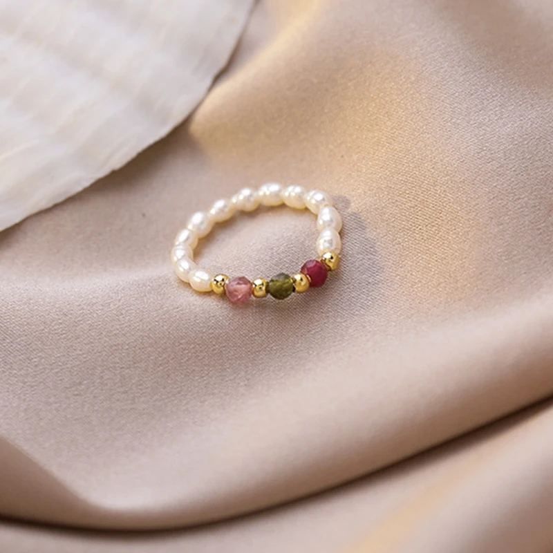 Elegant Fresh Water Pearl Rings for Women Kpop Simple Crystal Elastic Beaded Ring For Summer Beach Party Jewelry Gift
Elegant Fresh Water Pearl Rings for Women Kpop Simple Crystal Elastic Beaded Ring For Summer Beach Party Jewelry Gift