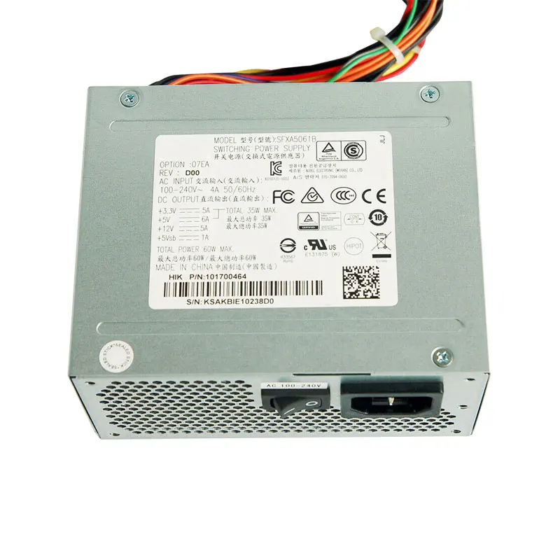 SFXA5061B жесткий диск видеомагнитофон 4 * SATA монитор ATX источник питания 60 Вт PSU
SFXA5061B жесткий диск видеомагнитофон 4 * SATA монитор ATX источник питания 60 Вт PSU