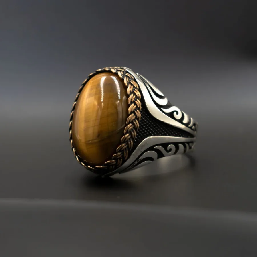 New Authentic Sterling Silver Antique Turkish Oval Tiger Eye Stone Master Hand Ring Men's Rustic Hallmarked Male Jewelry Gift
New Authentic Sterling Silver Antique Turkish Oval Tiger Eye Stone Master Hand Ring Men's Rustic Hallmarked Male Jewelry Gift