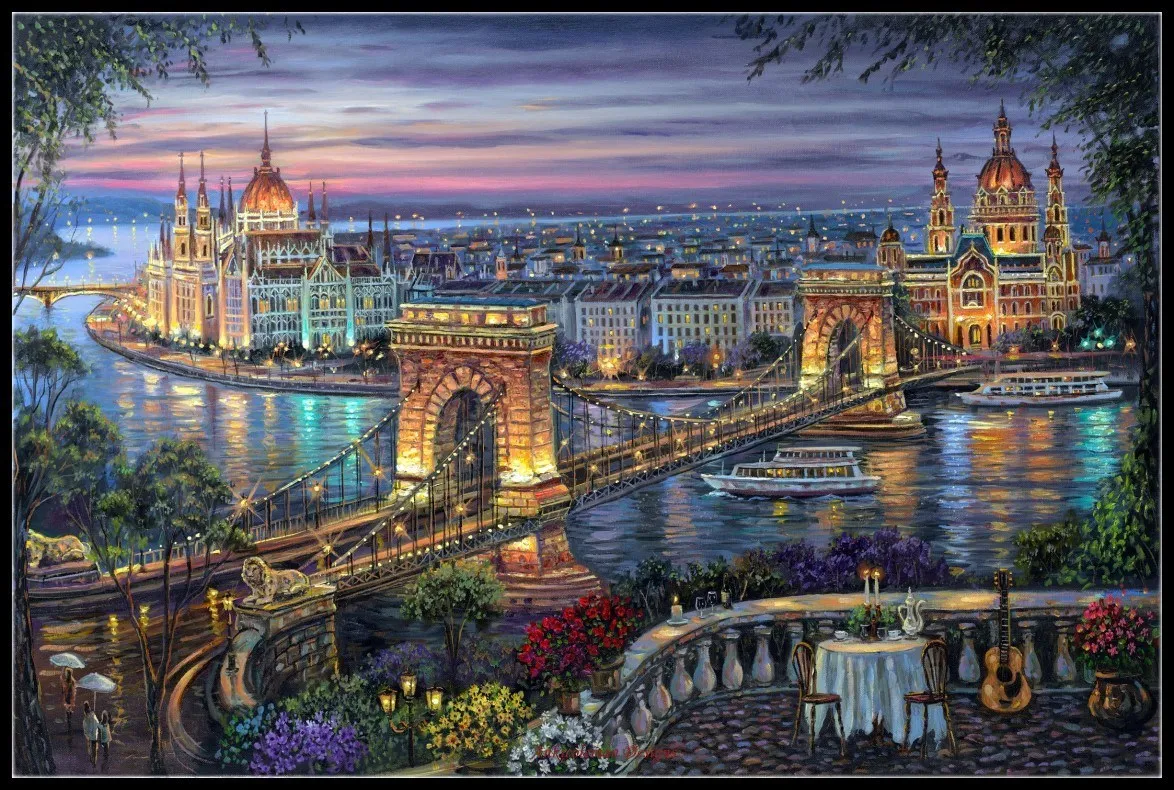 Budapest - Counted Cross Stitch Kits - DIY Handmade Needlework for Embroidery 14 ct Aida Cross Stitch Sets Color
Budapest - Counted Cross Stitch Kits - DIY Handmade Needlework for Embroidery 14 ct Aida Cross Stitch Sets Color