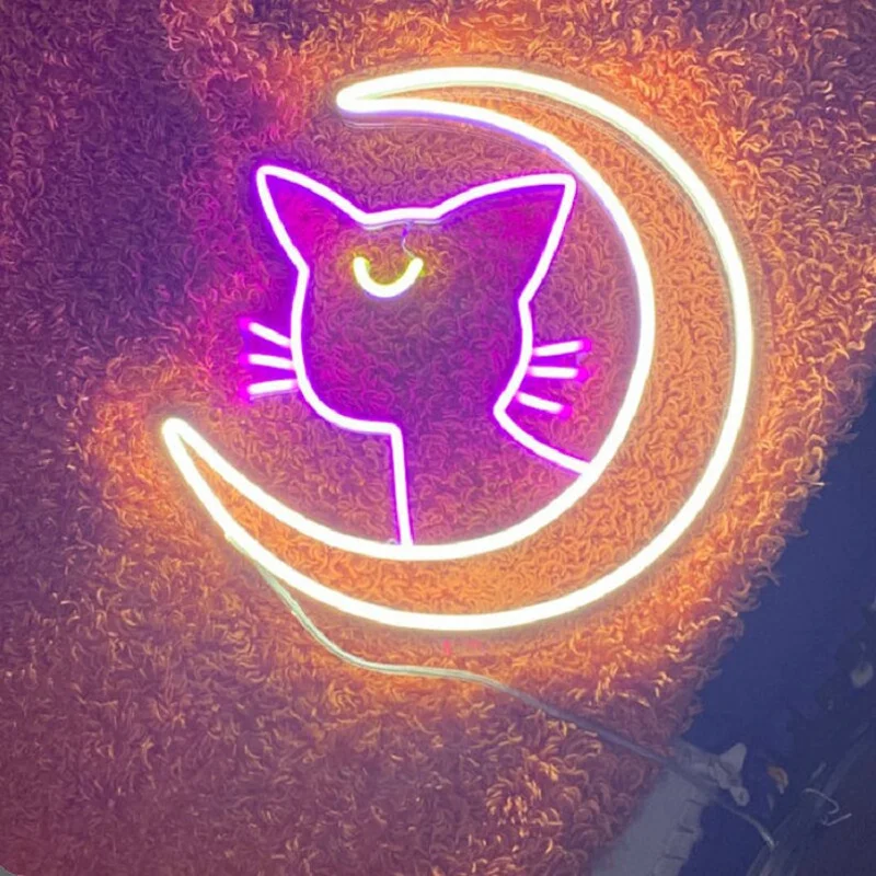Sailor Moon Luna Cat Neon Sign Custom Anime Led Neon Sign Kawaii Cute Light Decor Wall Hanging For Bedroom Personalized Gift
Sailor Moon Luna Cat Neon Sign Custom Anime Led Neon Sign Kawaii Cute Light Decor Wall Hanging For Bedroom Personalized Gift