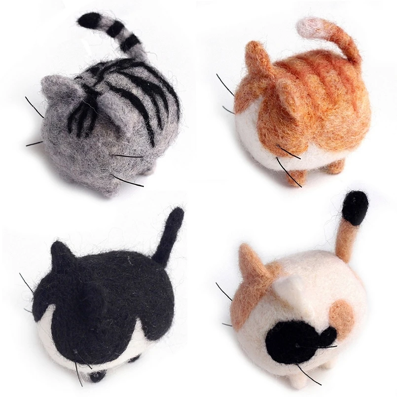 Faceless Cat Needle Felting Kit for Beginners, 1.6"x1.6"x3.2"/4x4x8cm, Wool Felting Kits, English Manual
Faceless Cat Needle Felting Kit for Beginners, 1.6"x1.6"x3.2"/4x4x8cm, Wool Felting Kits, English Manual