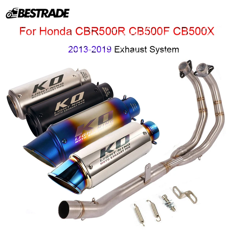 For Honda CBR500 CB500X CB500F 2013-2019 Full Exhaust System Front Header Link Pipe Slip On 51mm Muffler Tips Stainless Steel
For Honda CBR500 CB500X CB500F 2013-2019 Full Exhaust System Front Header Link Pipe Slip On 51mm Muffler Tips Stainless Steel